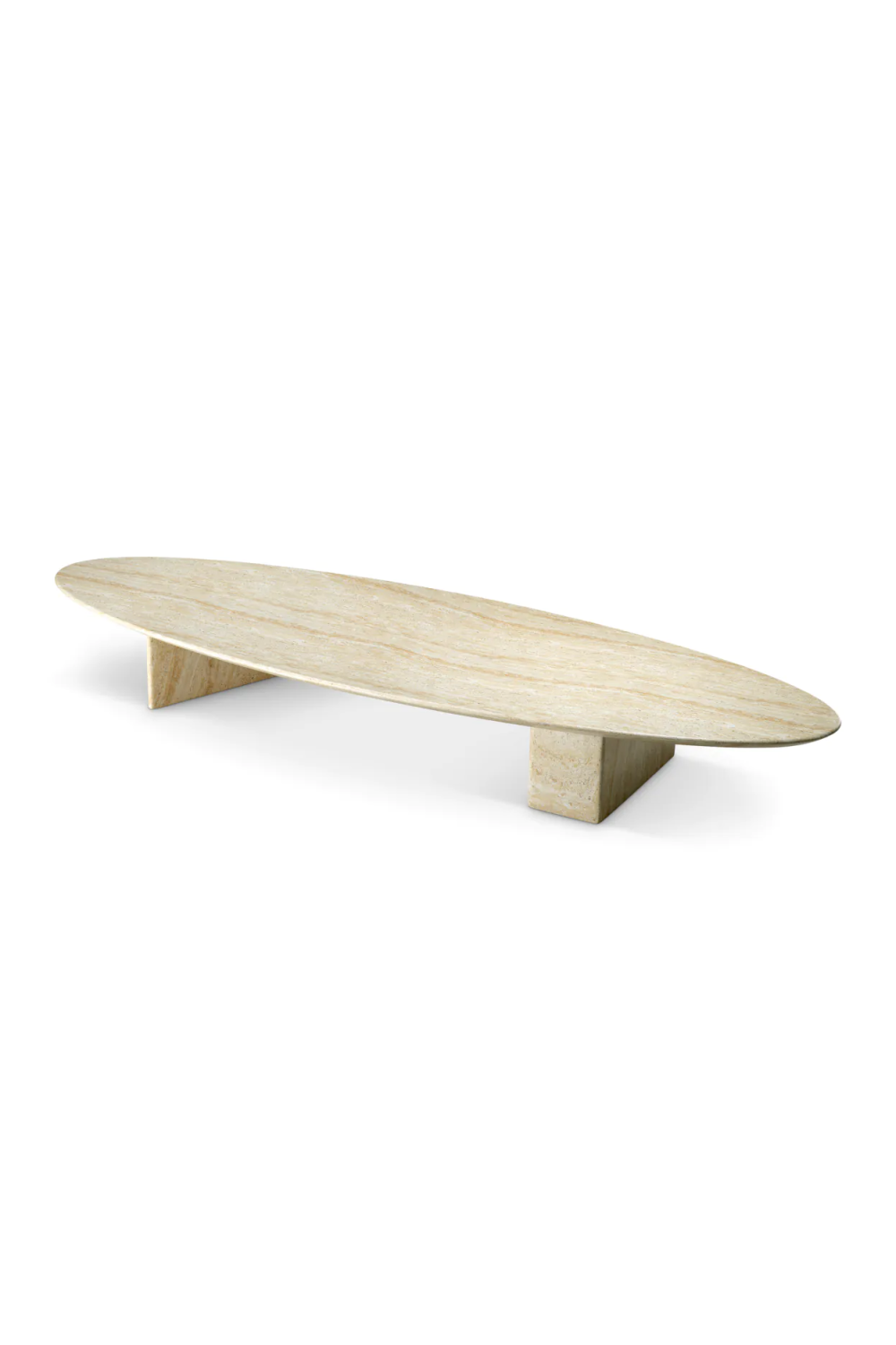 Oval Travertine Outdoor Coffee Table | Eichholtz Aurore | Oroa.com