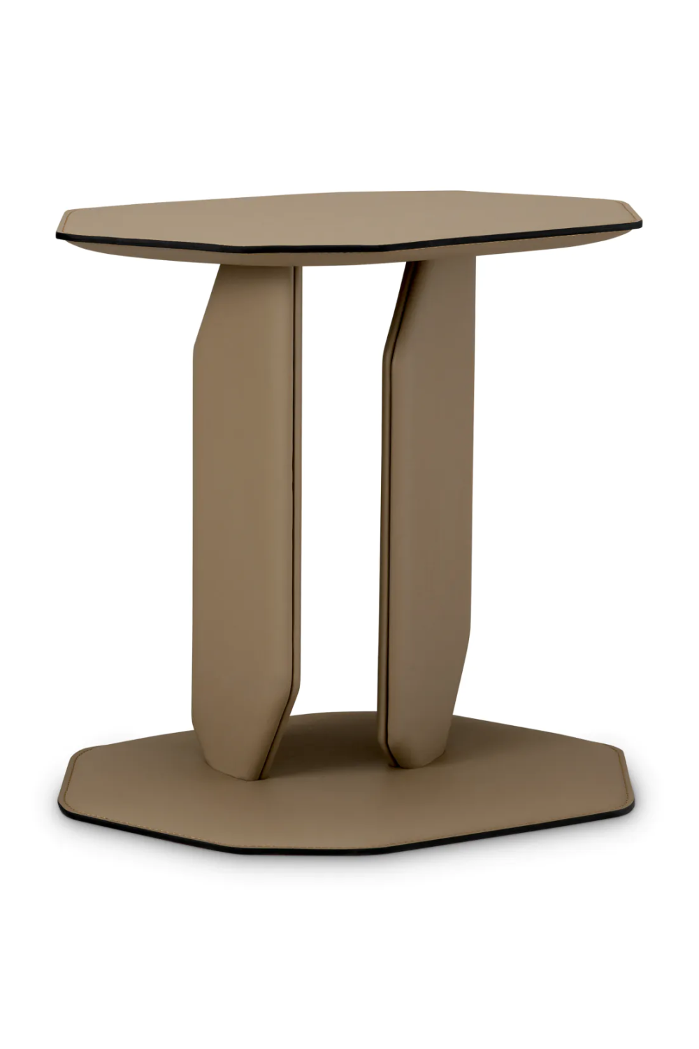 Light Brown Leather Side Table | Eichholtz Maurizio | Oroa.com