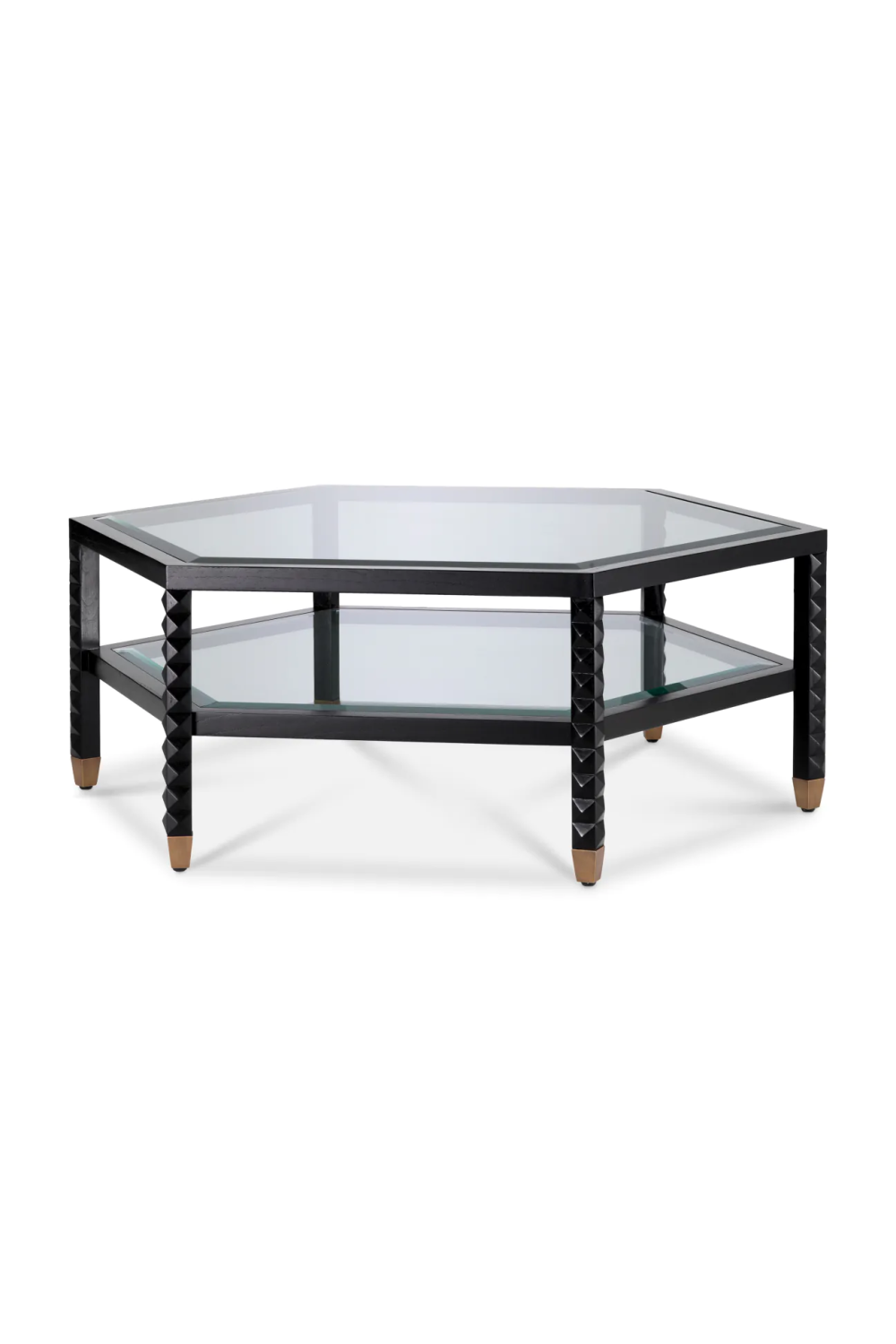 Black Hexagonal Coffee Table | Eichholtz Cornelius | Oroa.com