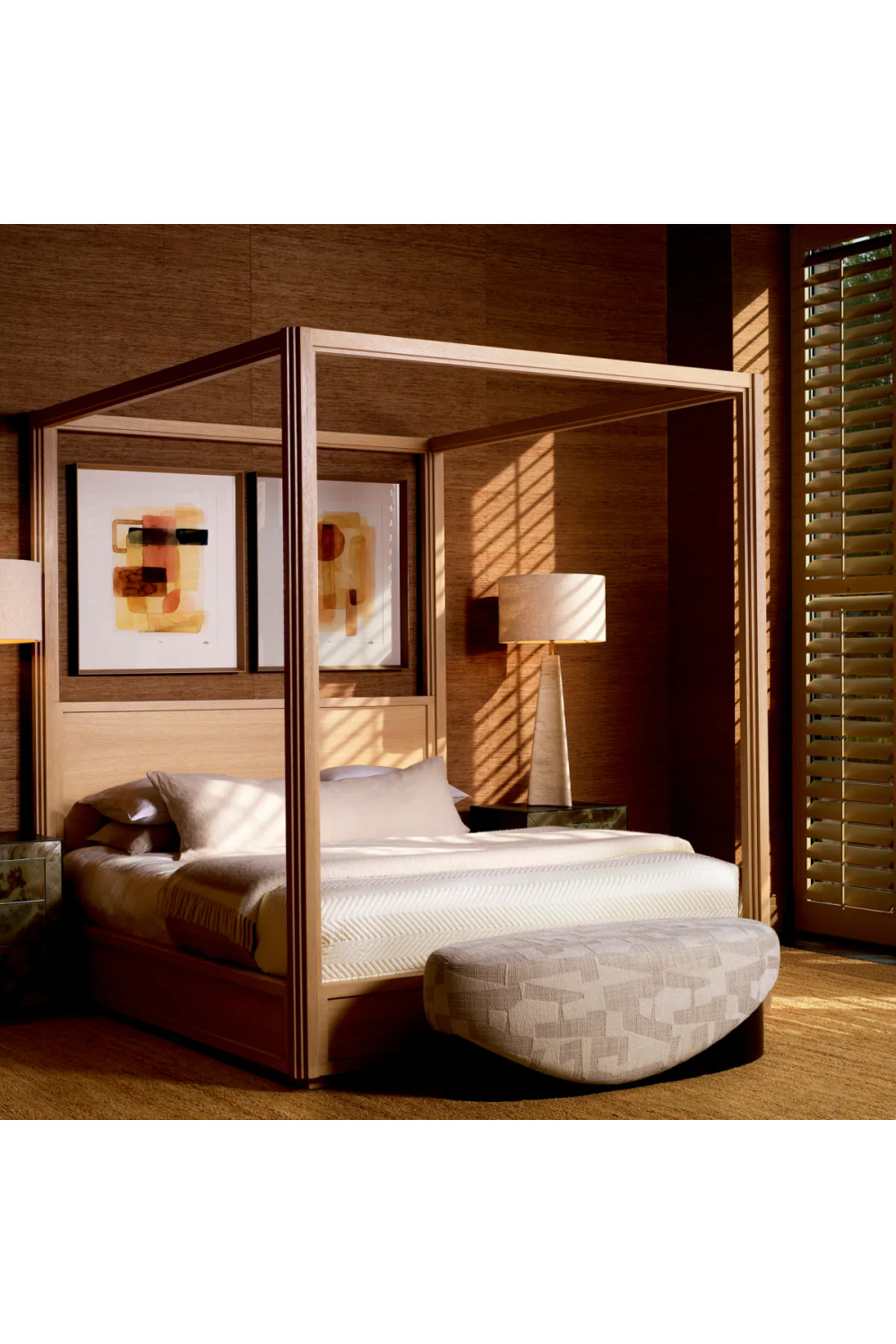 Oak Canopy King Bed | Eichholtz Tribeca | Oroa.com
