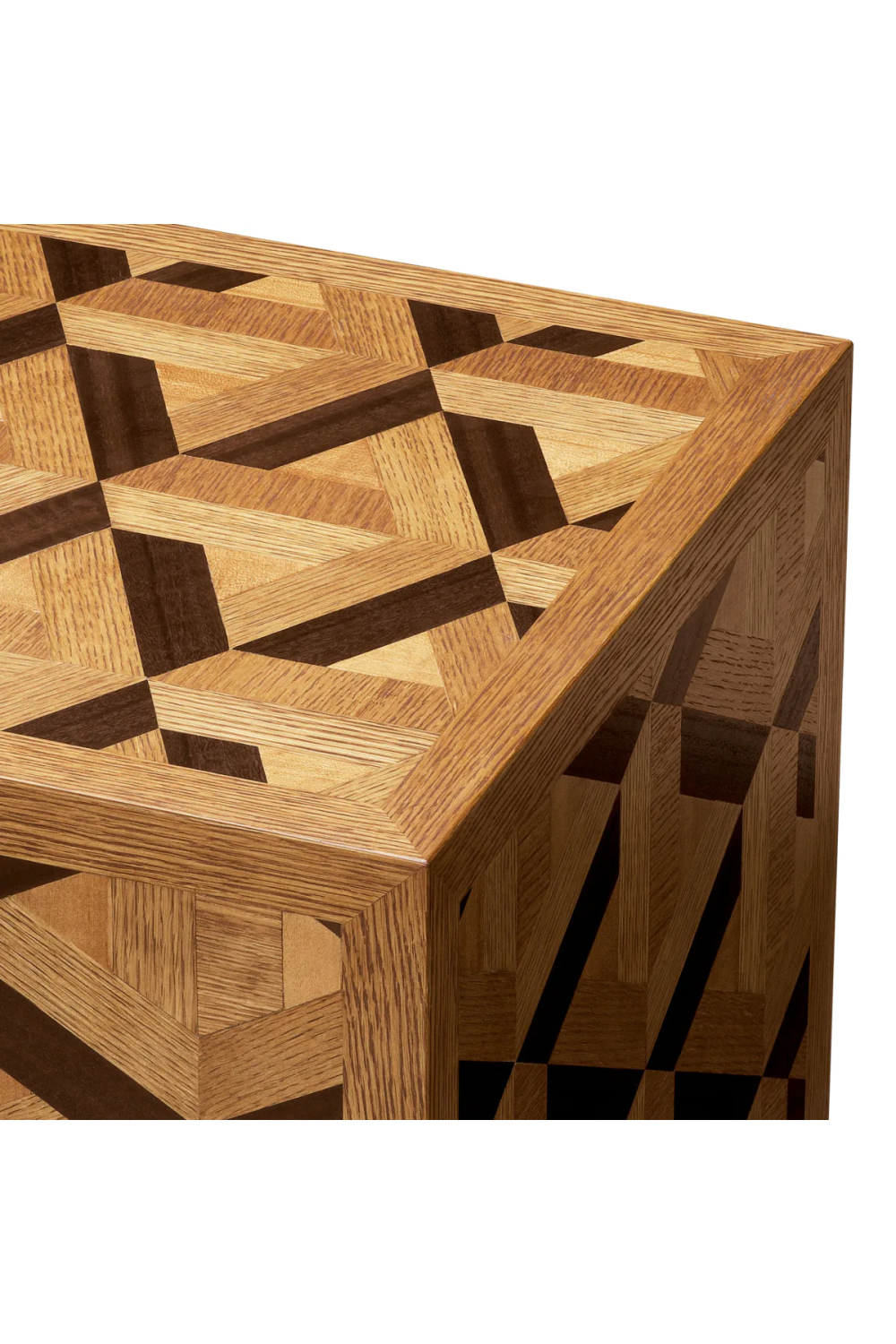 Oak Veneer Inlay Side Table | Eichholtz Rubicon | Oroa.com