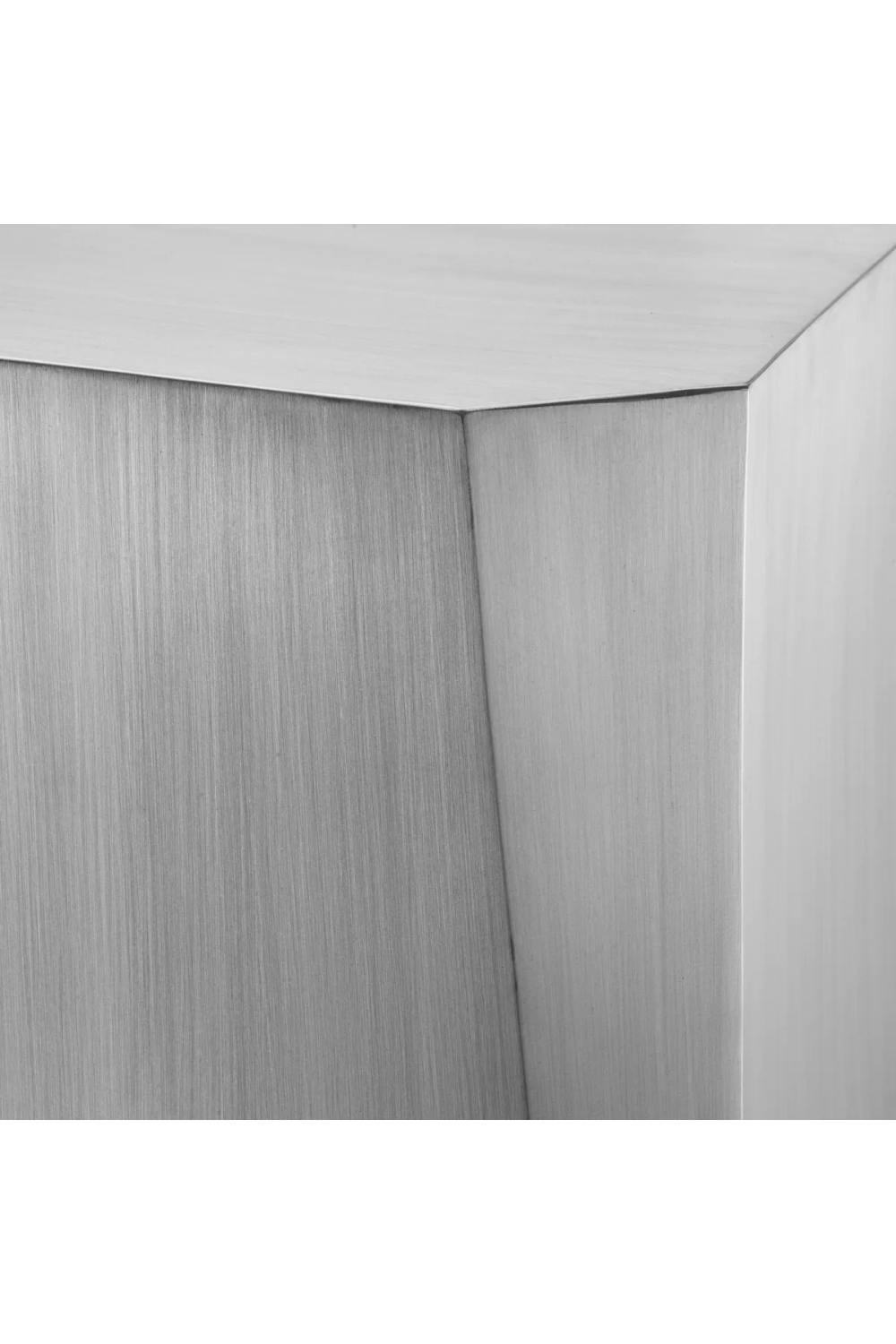 Brushed Steel Faceted Side Table | Eichholtz Ramiro | Oroa.com