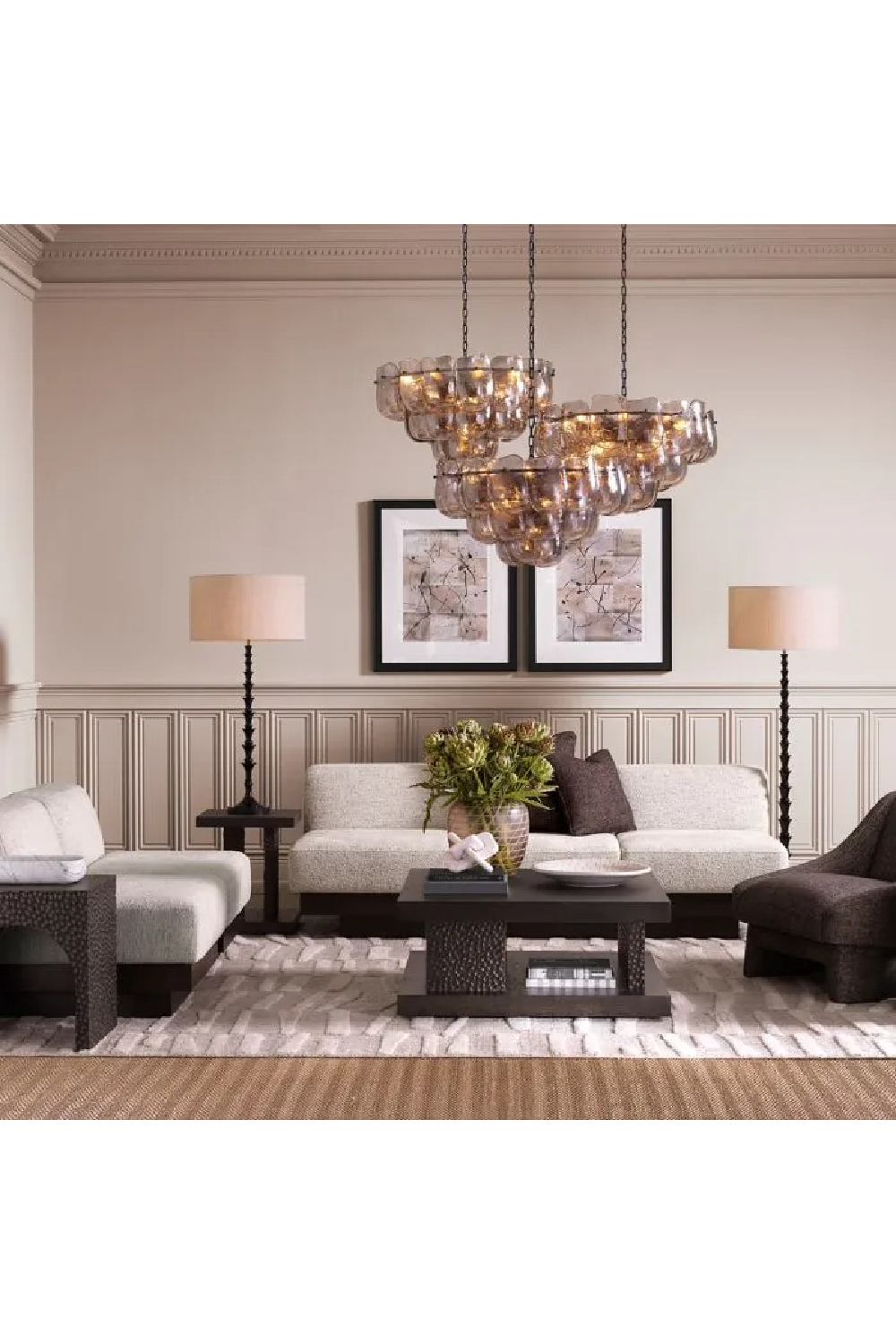 Hammered Oak Legs Coffee Table | Eichholtz Bravon | Oroa.com