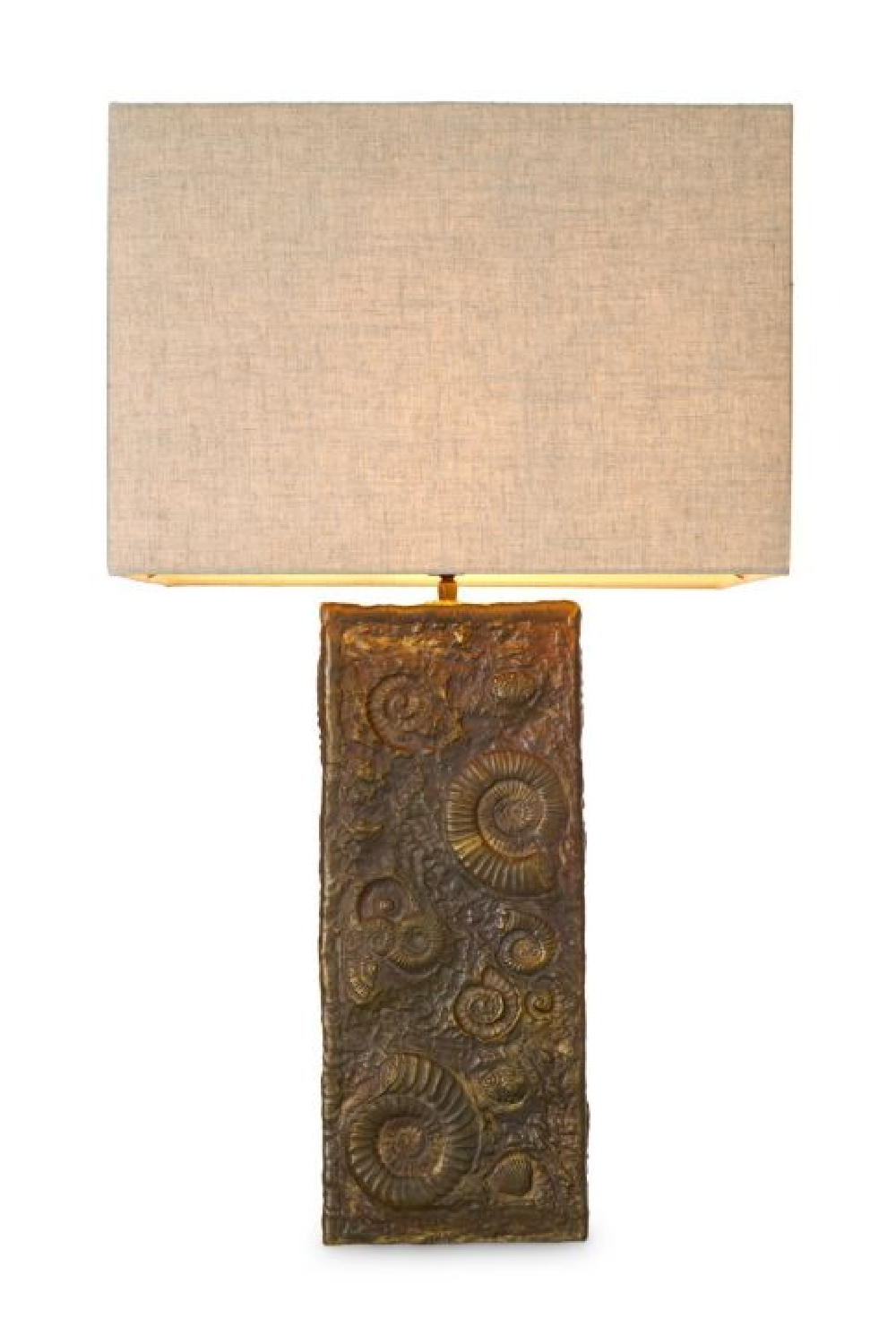 Vintage Brass Fossil Table Lamp | Eichholtz Kamari | Oroa.com