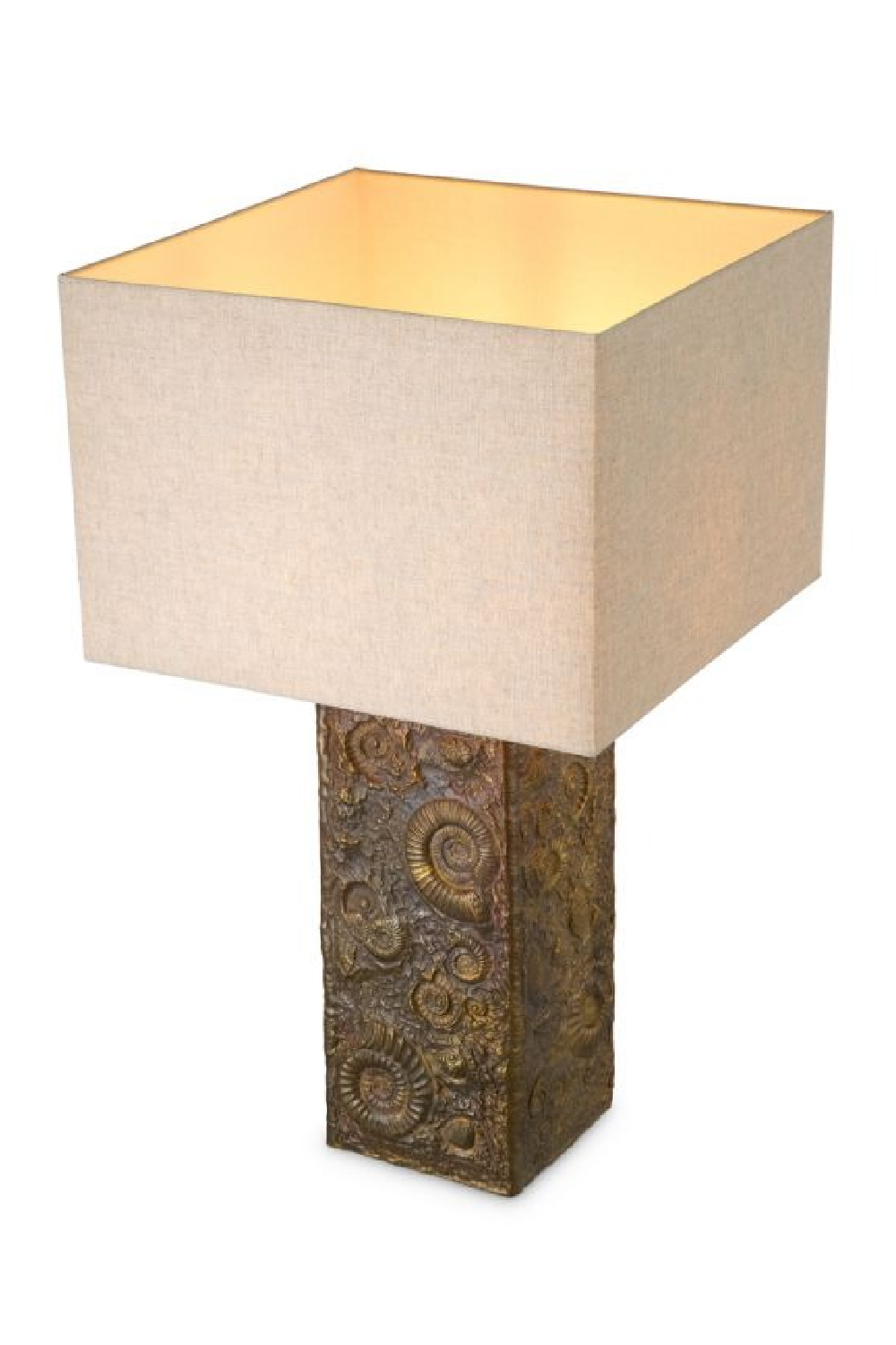 Vintage Brass Fossil Table Lamp | Eichholtz Kamari | Oroa.com