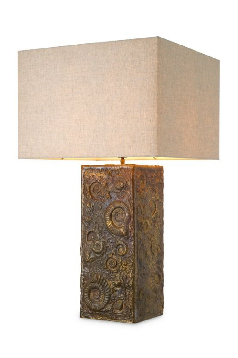 Vintage Brass Fossil Table Lamp | Eichholtz Kamari | Oroa.com