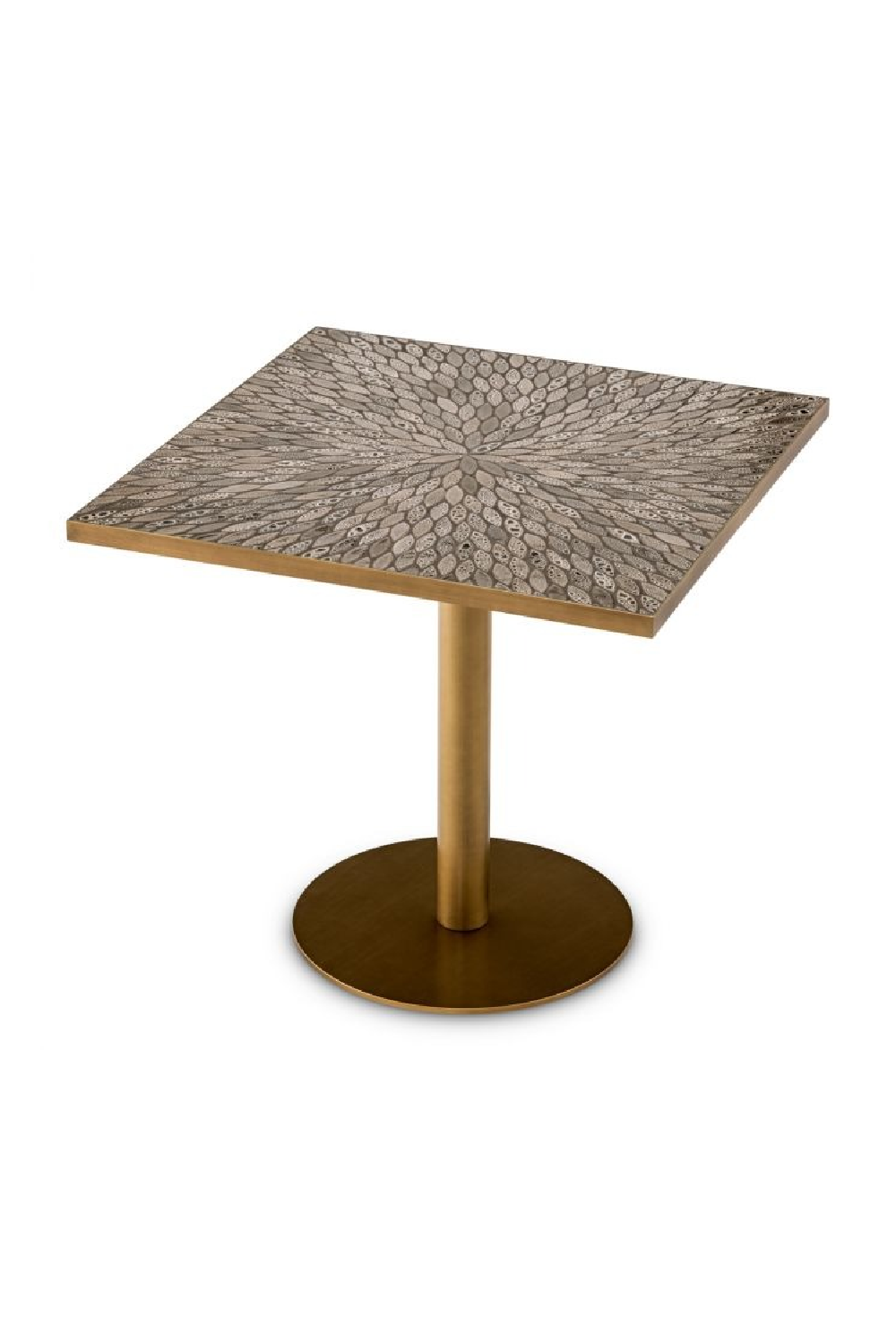 Antique Brass Square Dining Table | Eichholtz Declan | Oroa.com