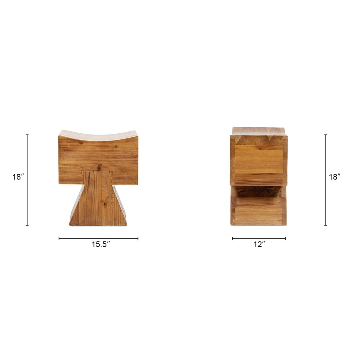 Scandi Ottoman Pine Wood - OROA