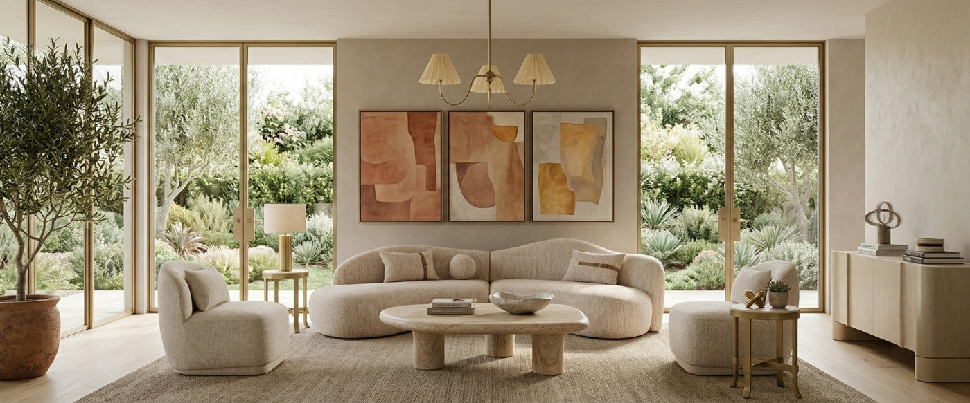 Classic Contemporary living room by OROA featuring elegant furnishings, clean lines, and timeless details.