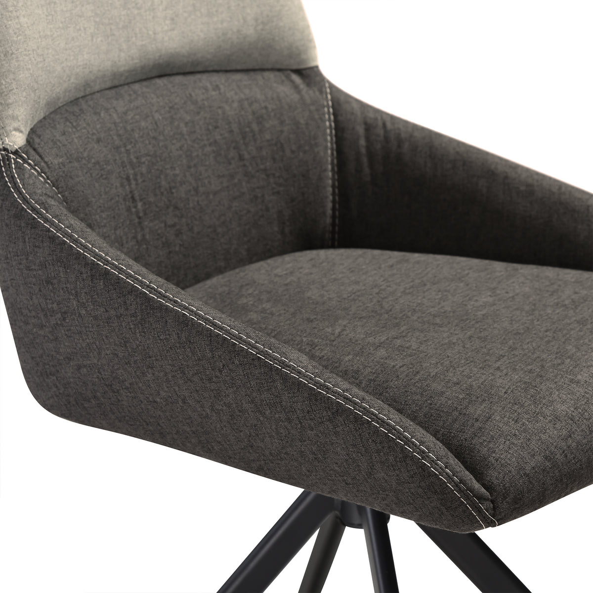 Two Tone Gray Swivel Dining Chairs Set of 2 – OROA, view 9