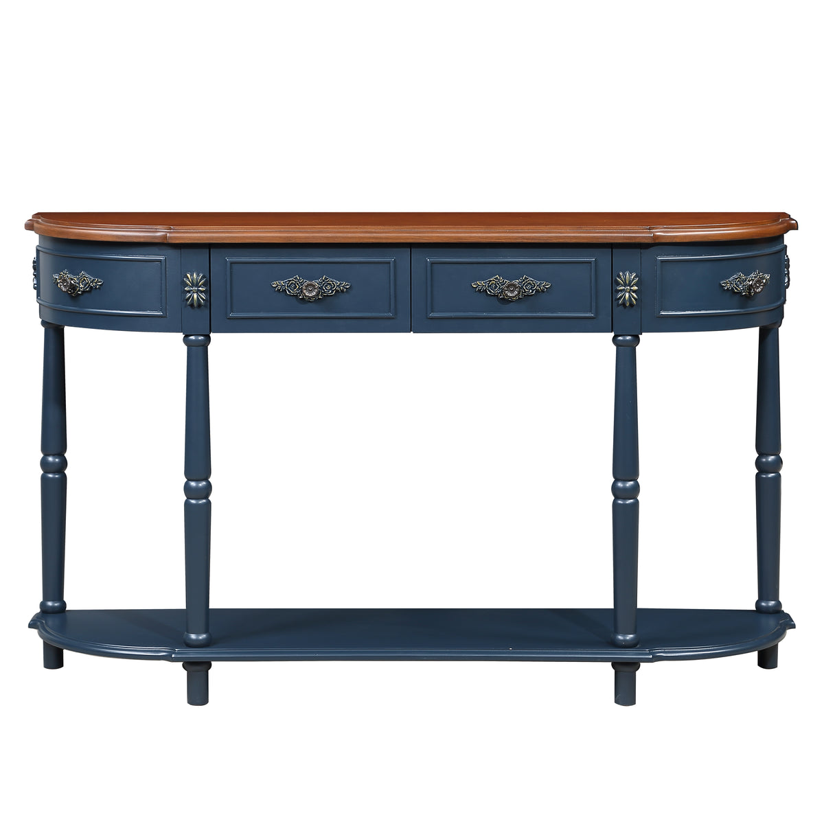 Modern European furniture - Retro Curved Wood Console Table - www.oroa.com