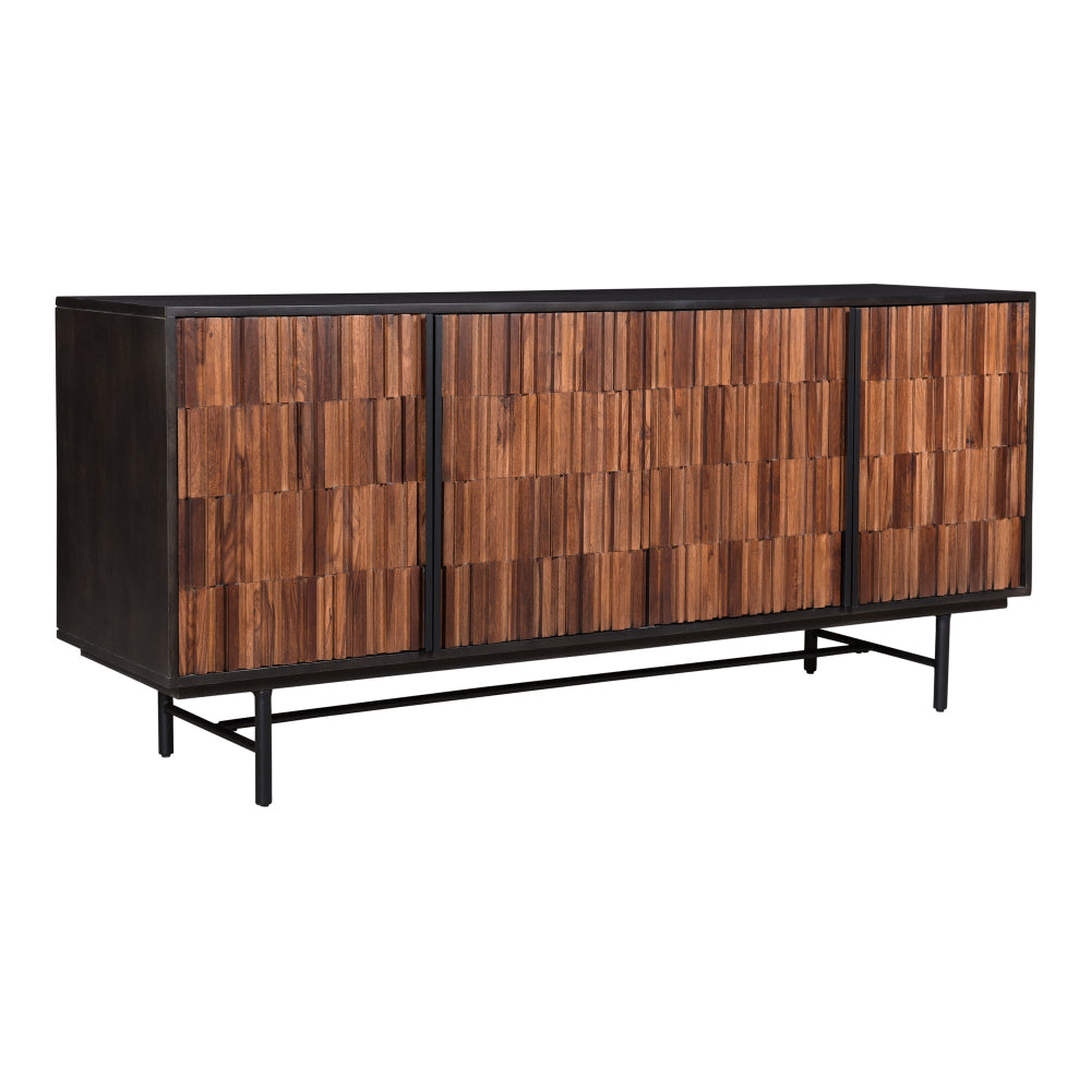 Black Mango Wood Storage Sideboard
