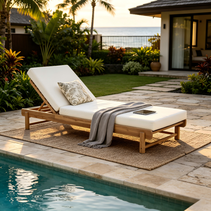 teak lounge chair