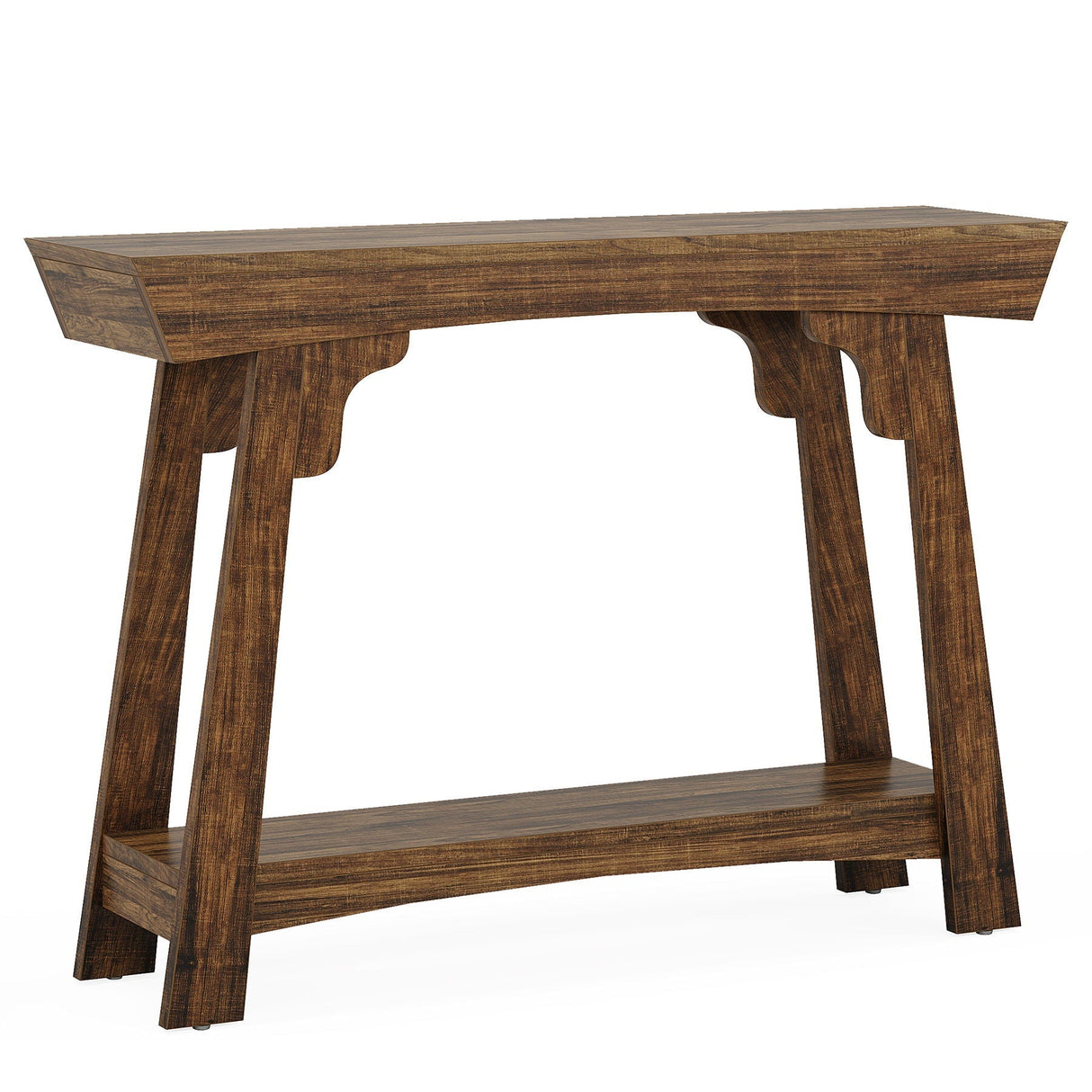 Rustic Console Table With 2 Tier Storage - OROA