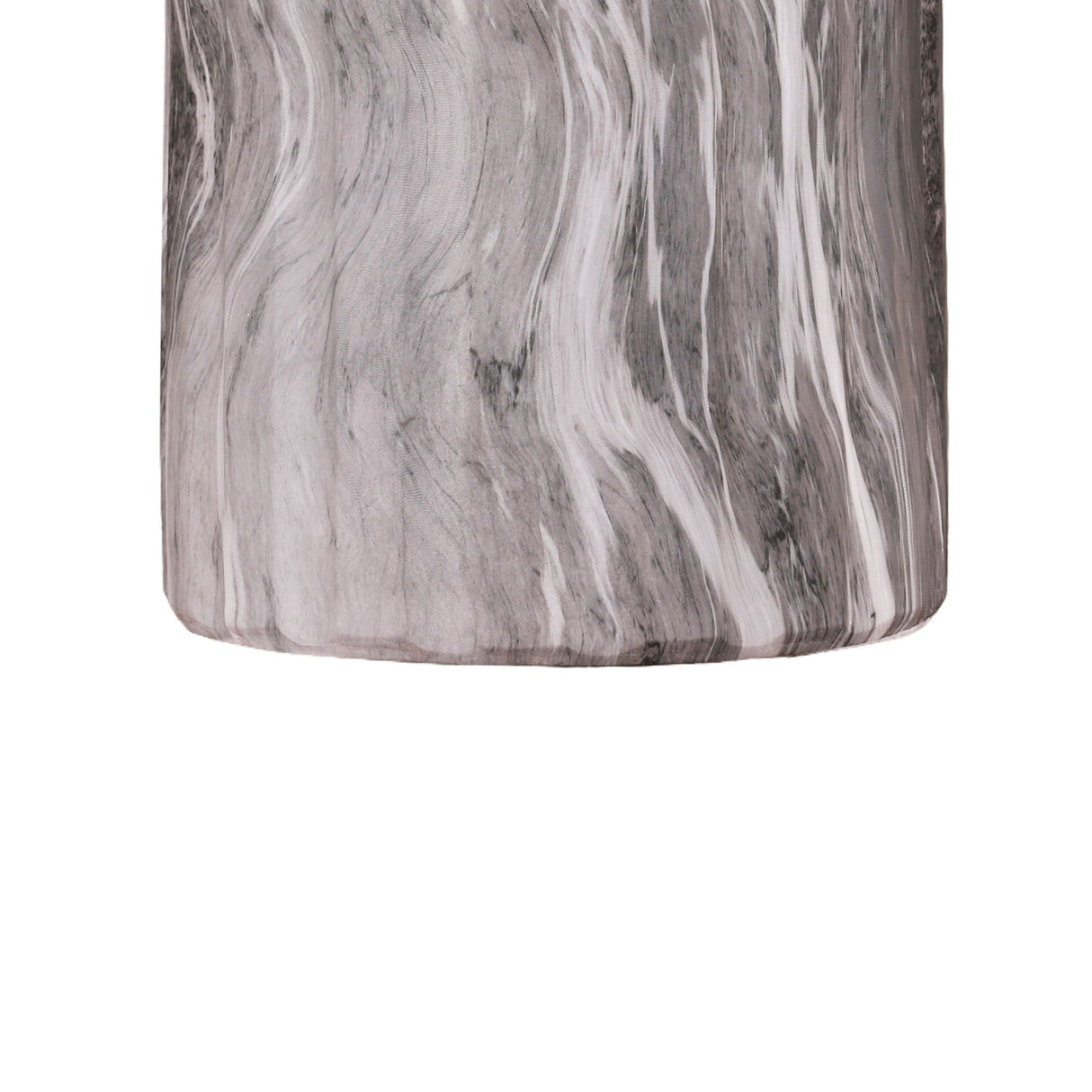 Round Geometric Outdoor/Indoor End Table - Marble