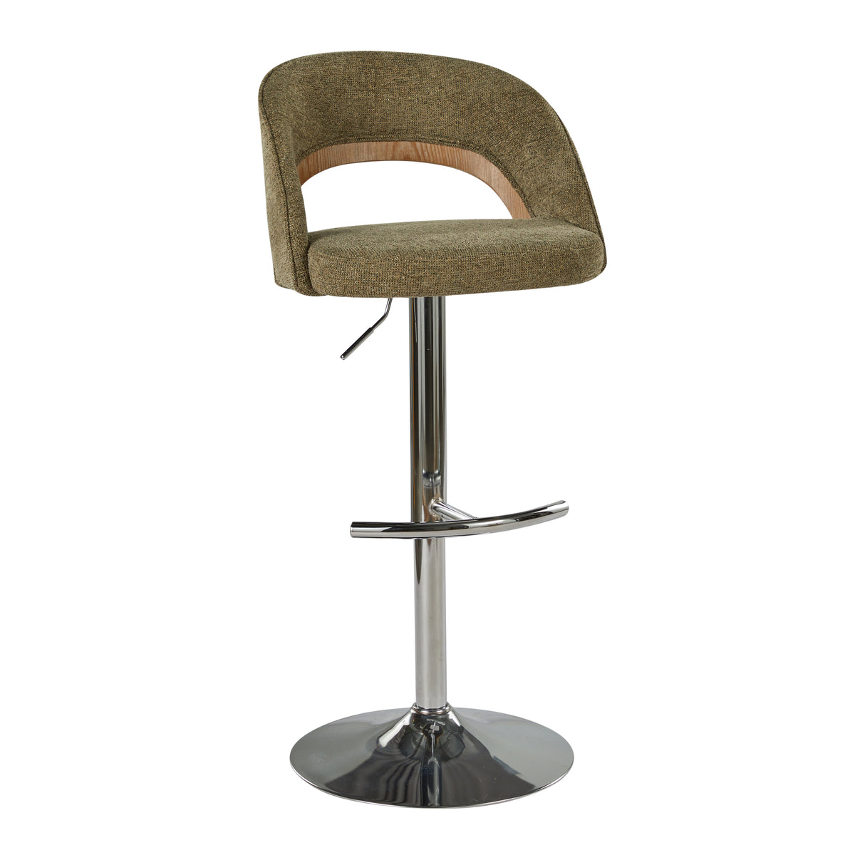Sage Green Whitewashed Adjustable Swivel Bar Stools Set of 2 – OROA, view 6
