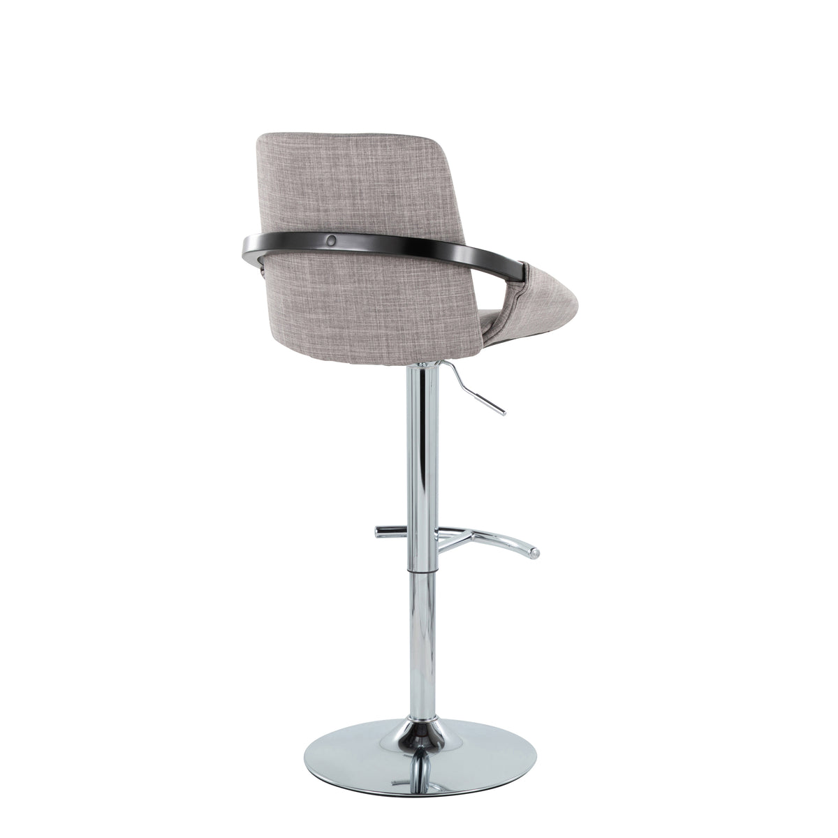 Gray Black Wood Adjustable Swivel Bar Stools Set of 2 – OROA, view 5