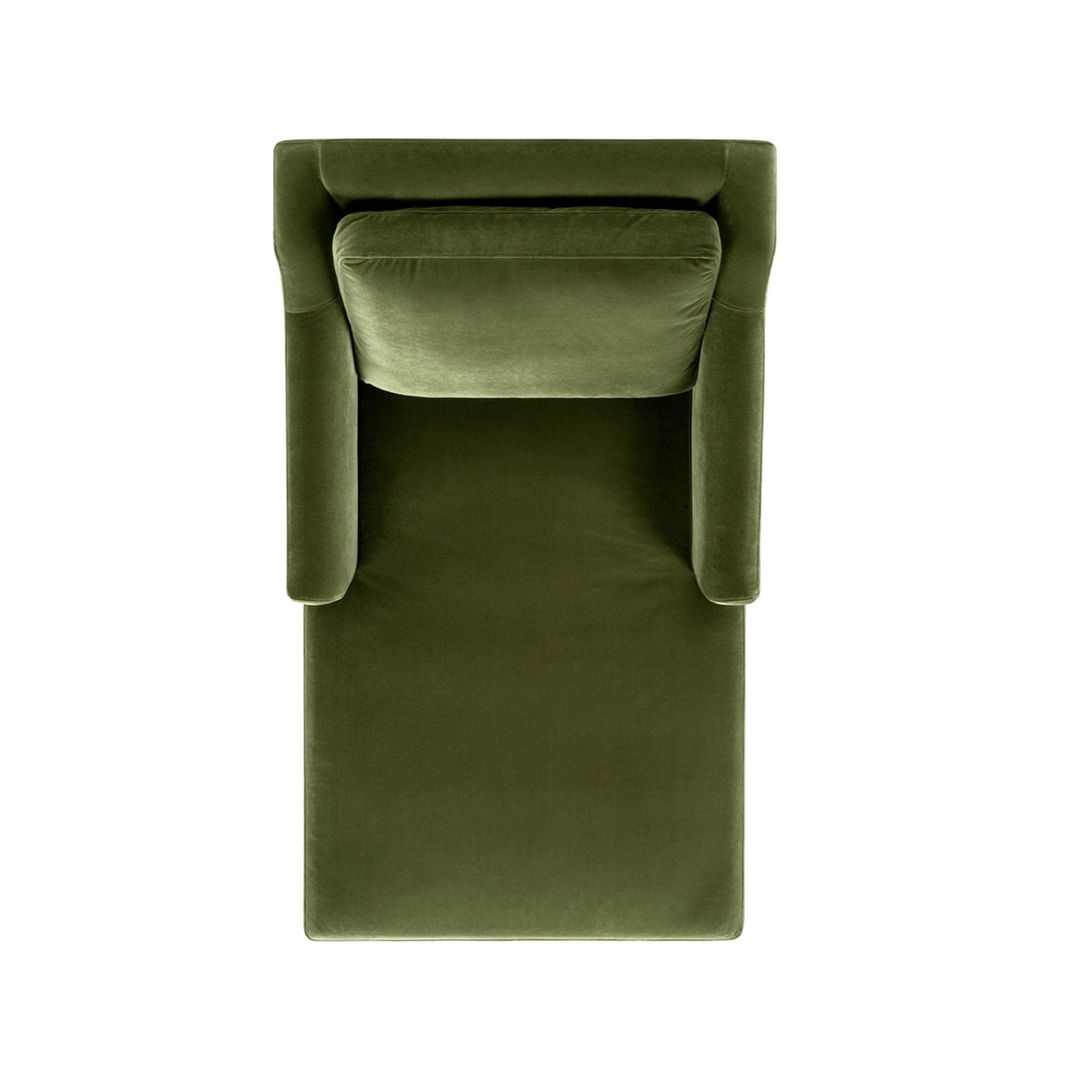 Josephine Upholstered Chaise Lounge, Olive Green Performance Velvet - OROA Modern Furniture