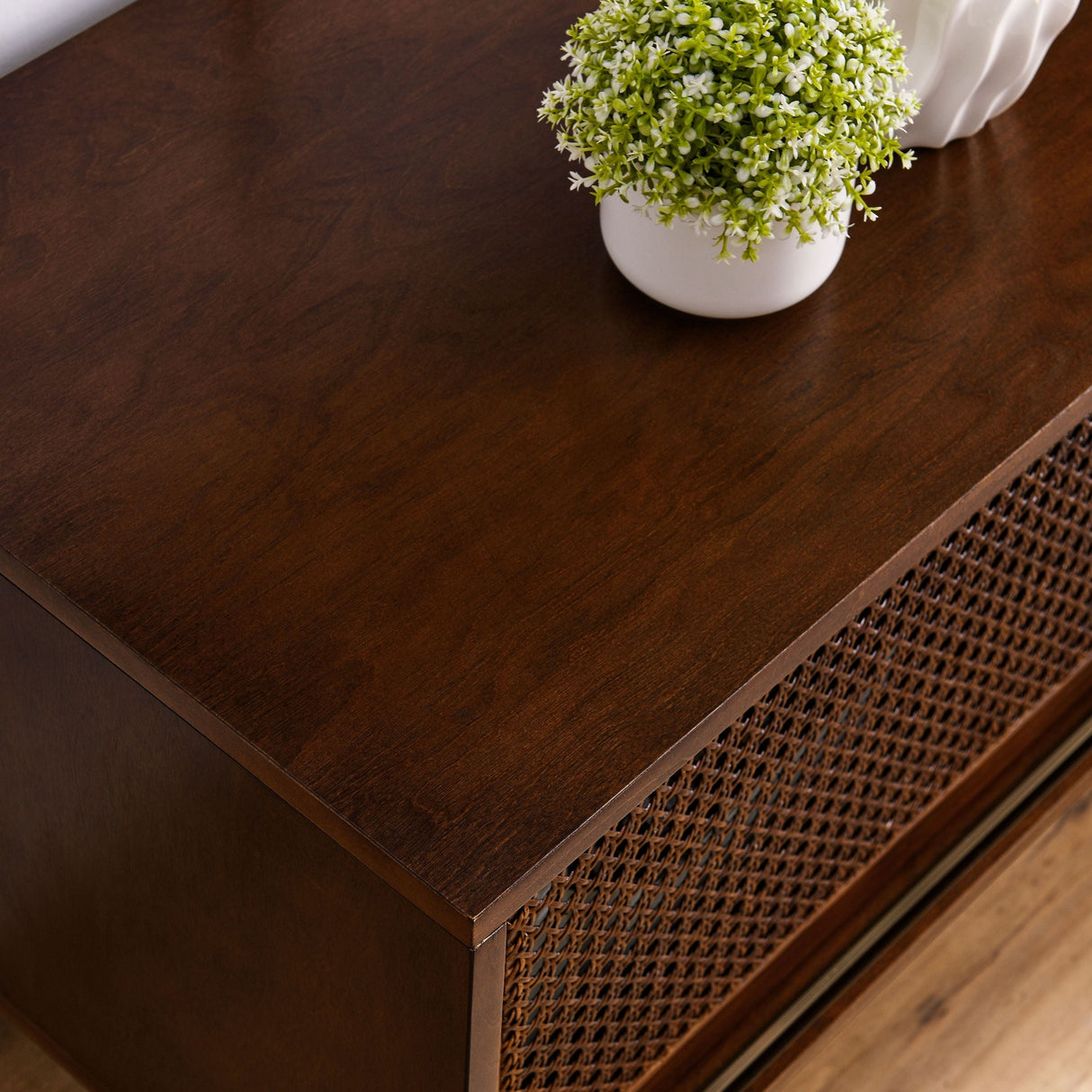 Mid Century Modern Rattan TV Stand - OROA