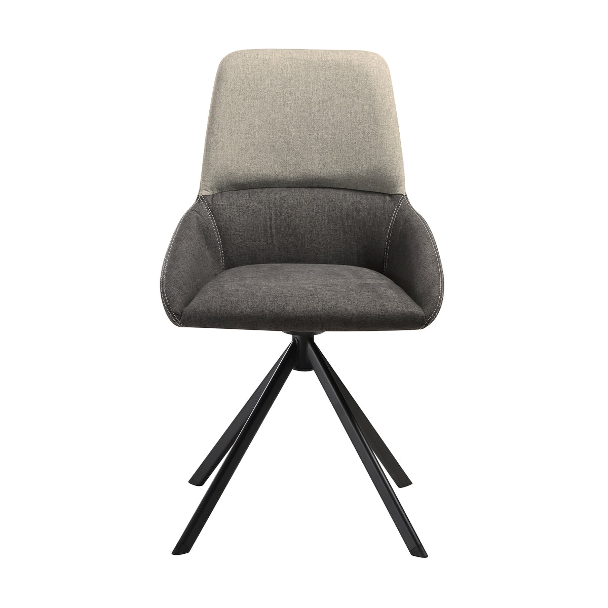 Two Tone Gray Swivel Dining Chairs Set of 2 – OROA, view 5