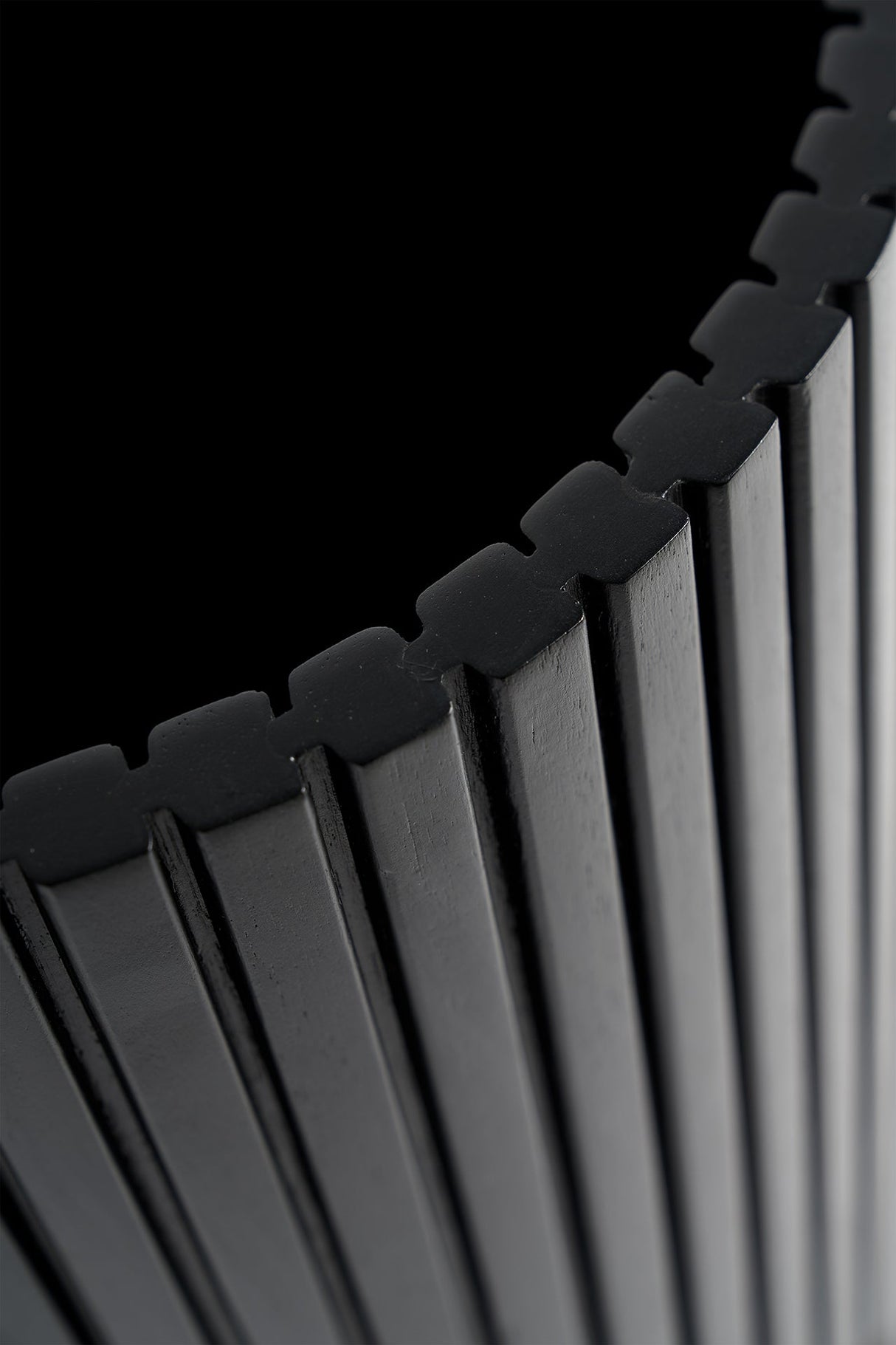Cylindrical Black Mahogany Paper Basket | Ethnicraft Roller Max | OROA.COM