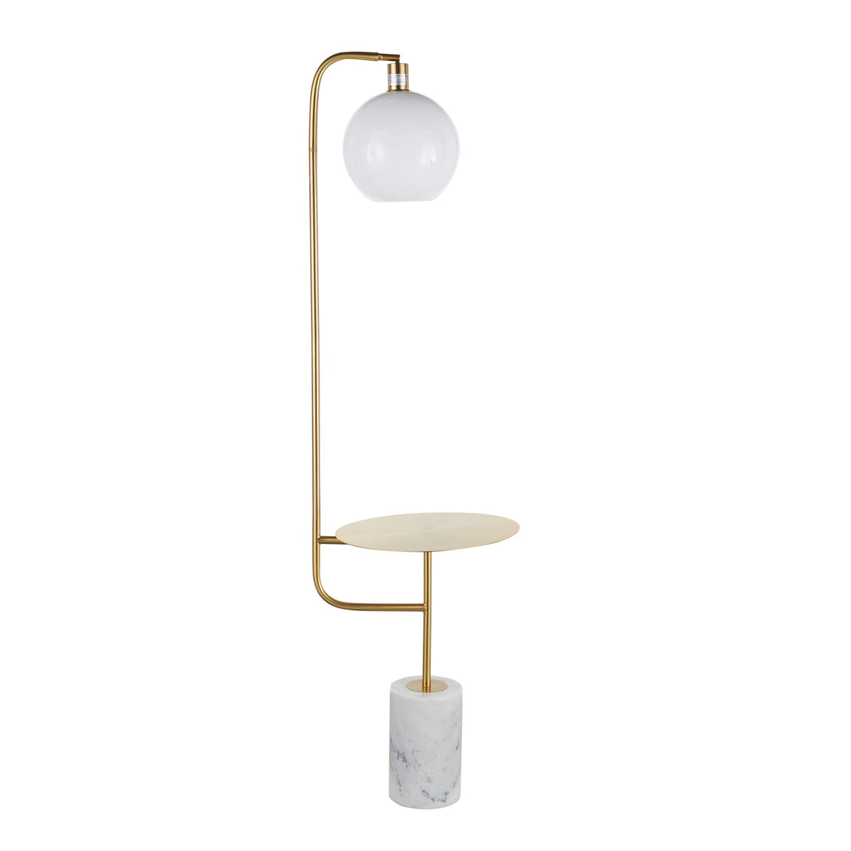 Glam Marble Floor Lamp Side Table - OROA