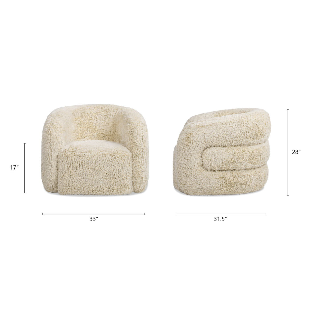 Swivel Arm Chair - New Zealand Wool Colt