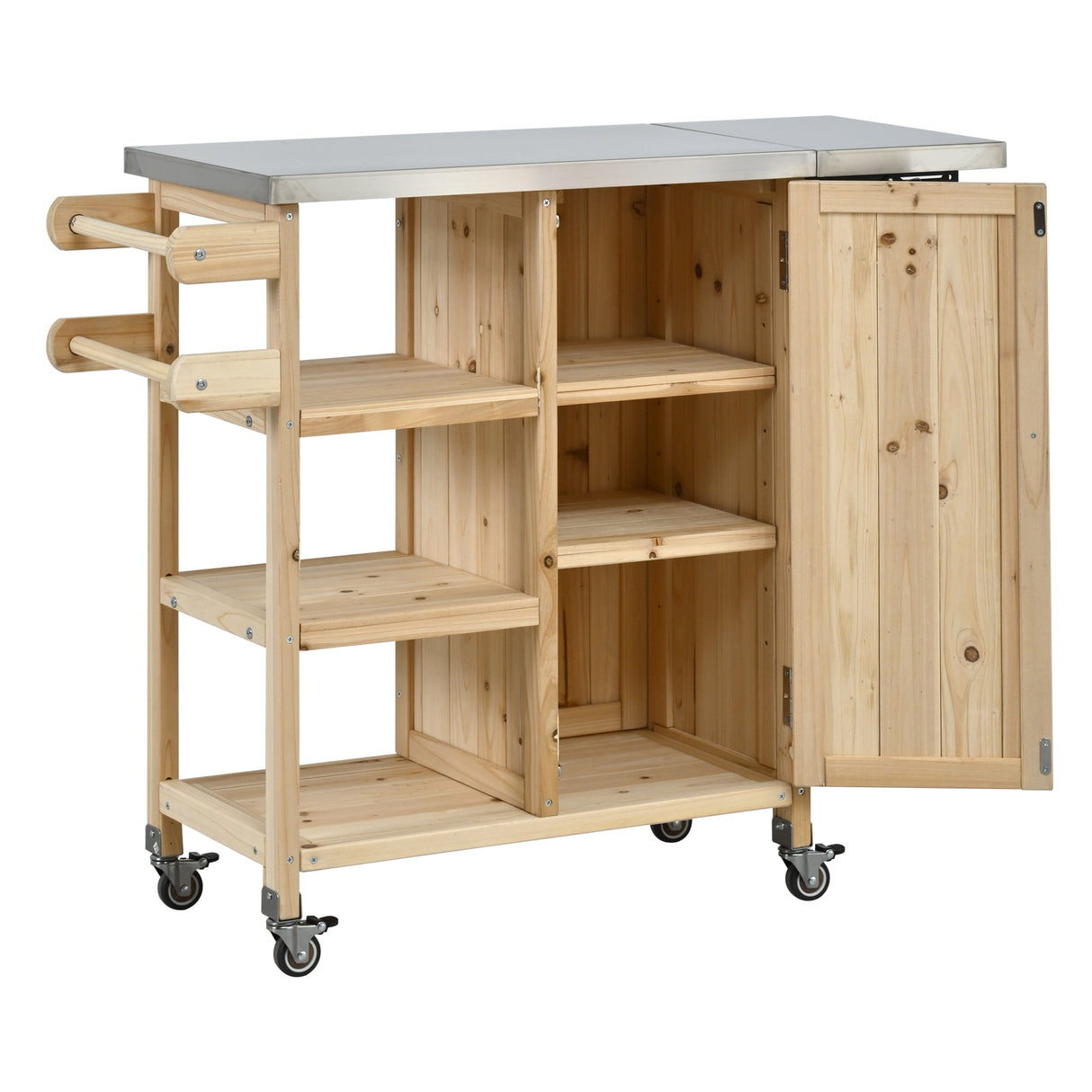 Foldable Outdoor Kitchen Island Patio Kitchen Island - Wood