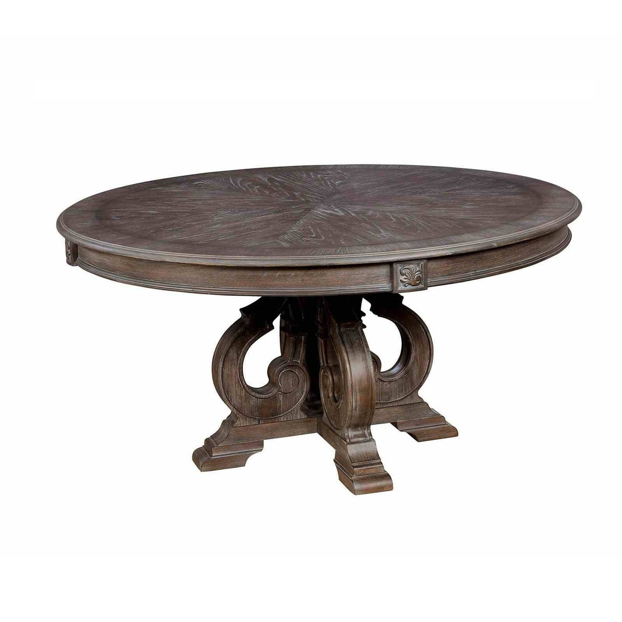 Solid Wood Pedestal Dining Table - OROA