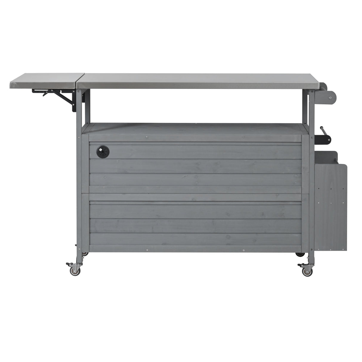 Foldable Outdoor Kitchen Island Patio - Gray