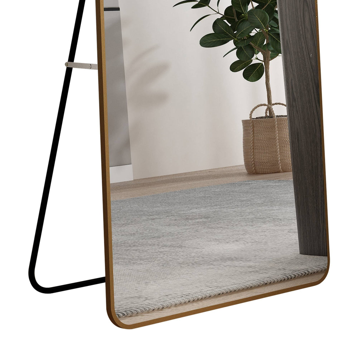 Floor Mounted Full Length Mirror - Gold Frame - OROA