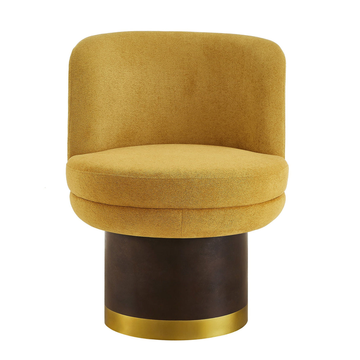 Round Swivel Accent Chair With Curved Backrest - Fall