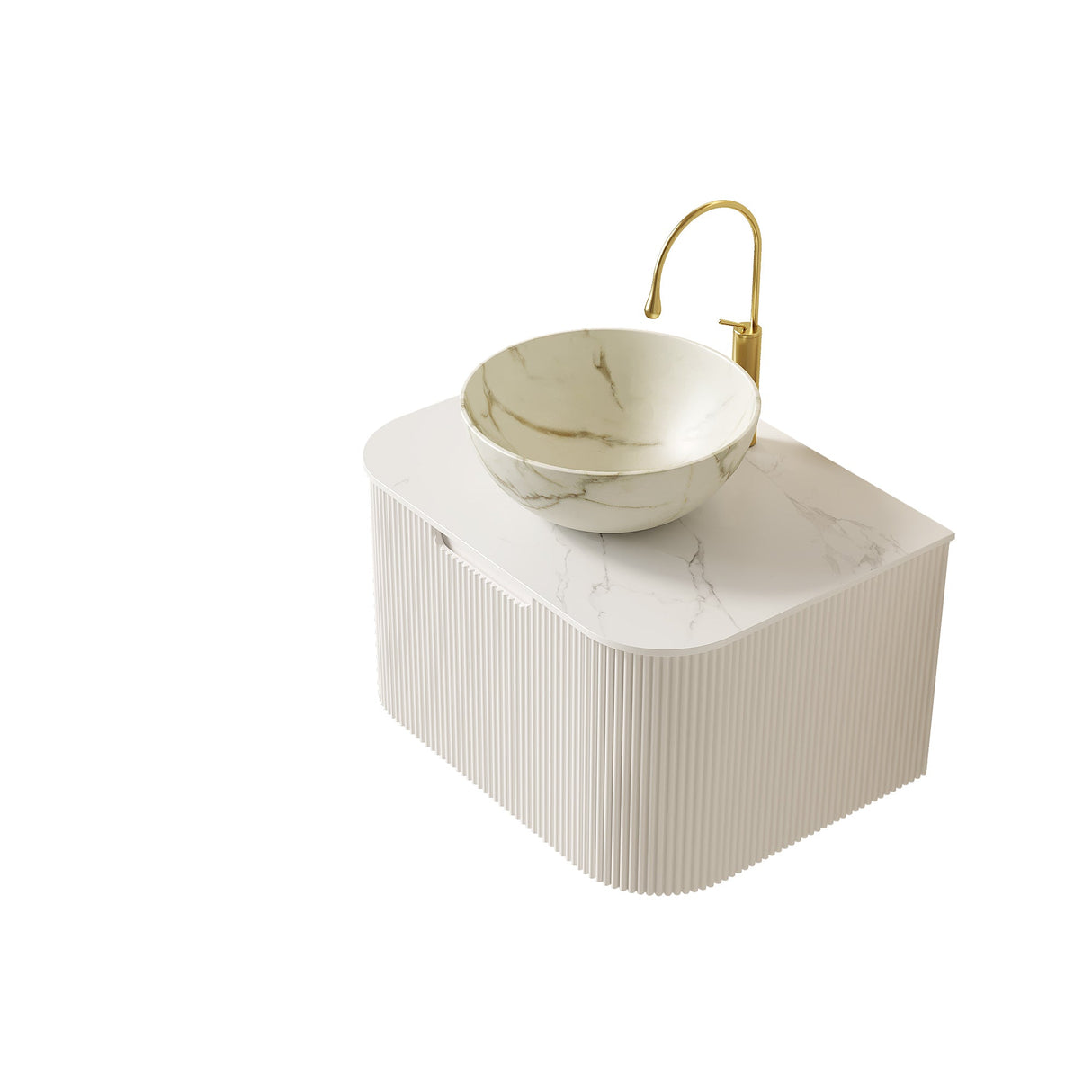 Floating Modern Bathroom Vanity & Sink - OROA