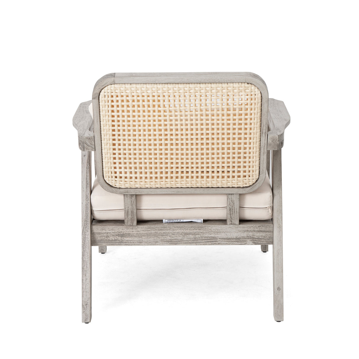 Outdoor Acacia Wood Patio Club Chairs with Cushions (S/2)