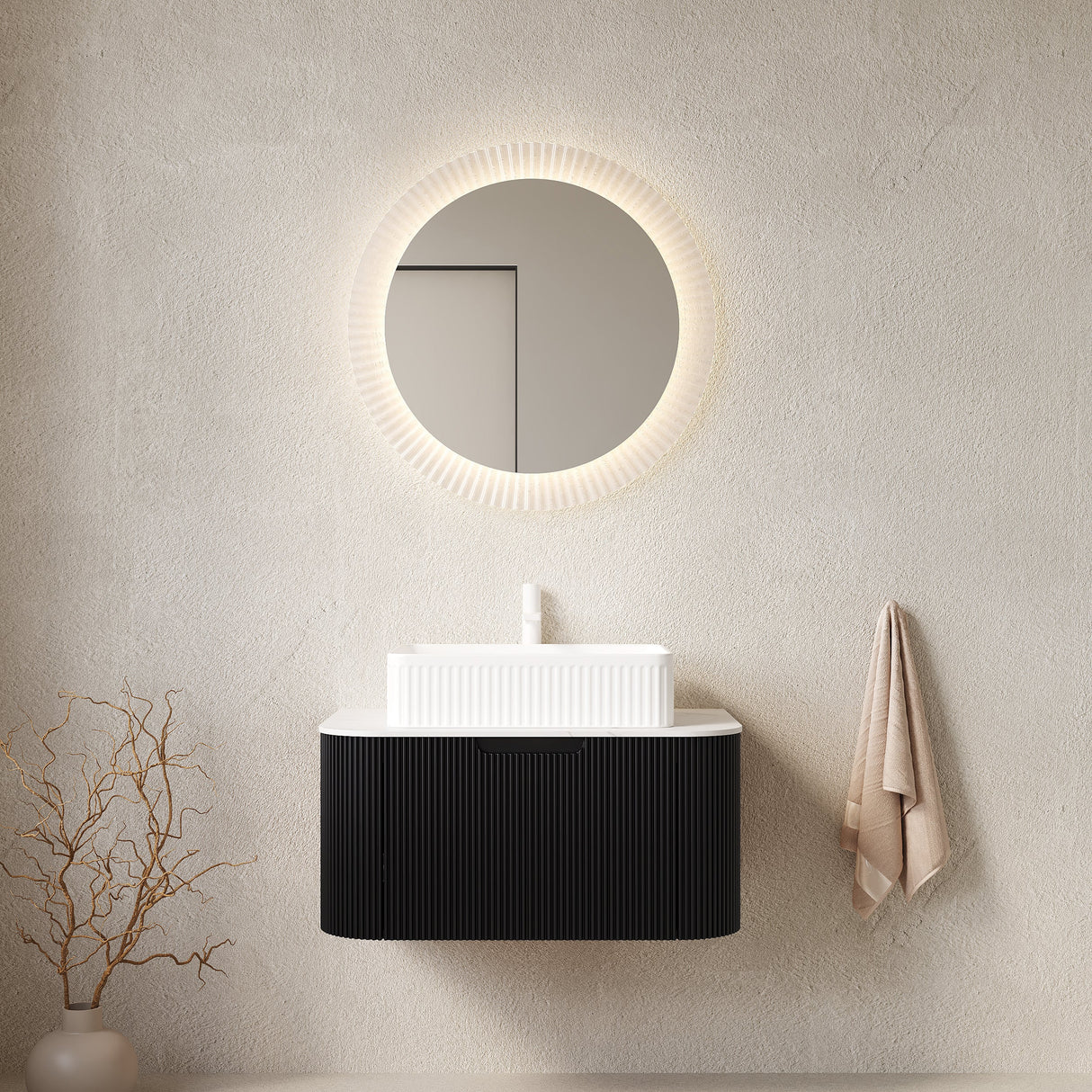 Floating Bathroom Vanity & Sink - OROA