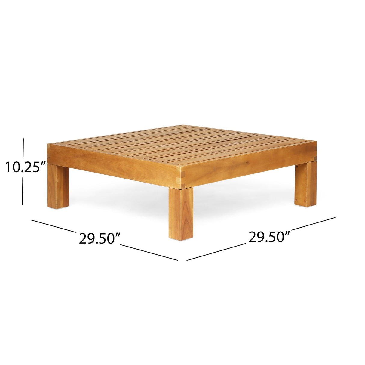 Teak Square Outdoor Coffee Table - OROA
