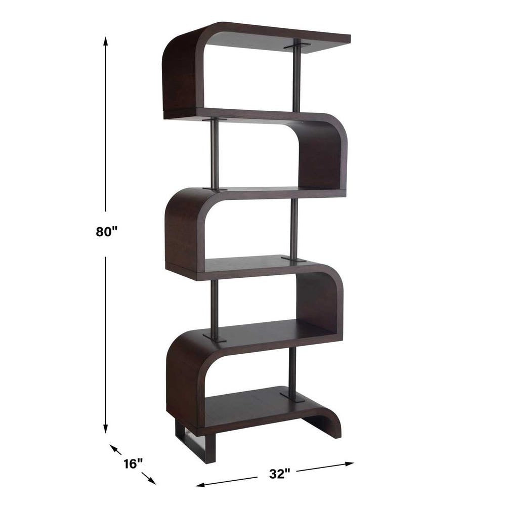 Modern European furniture - Mahogany Modern Bookcase - www.oroa.com