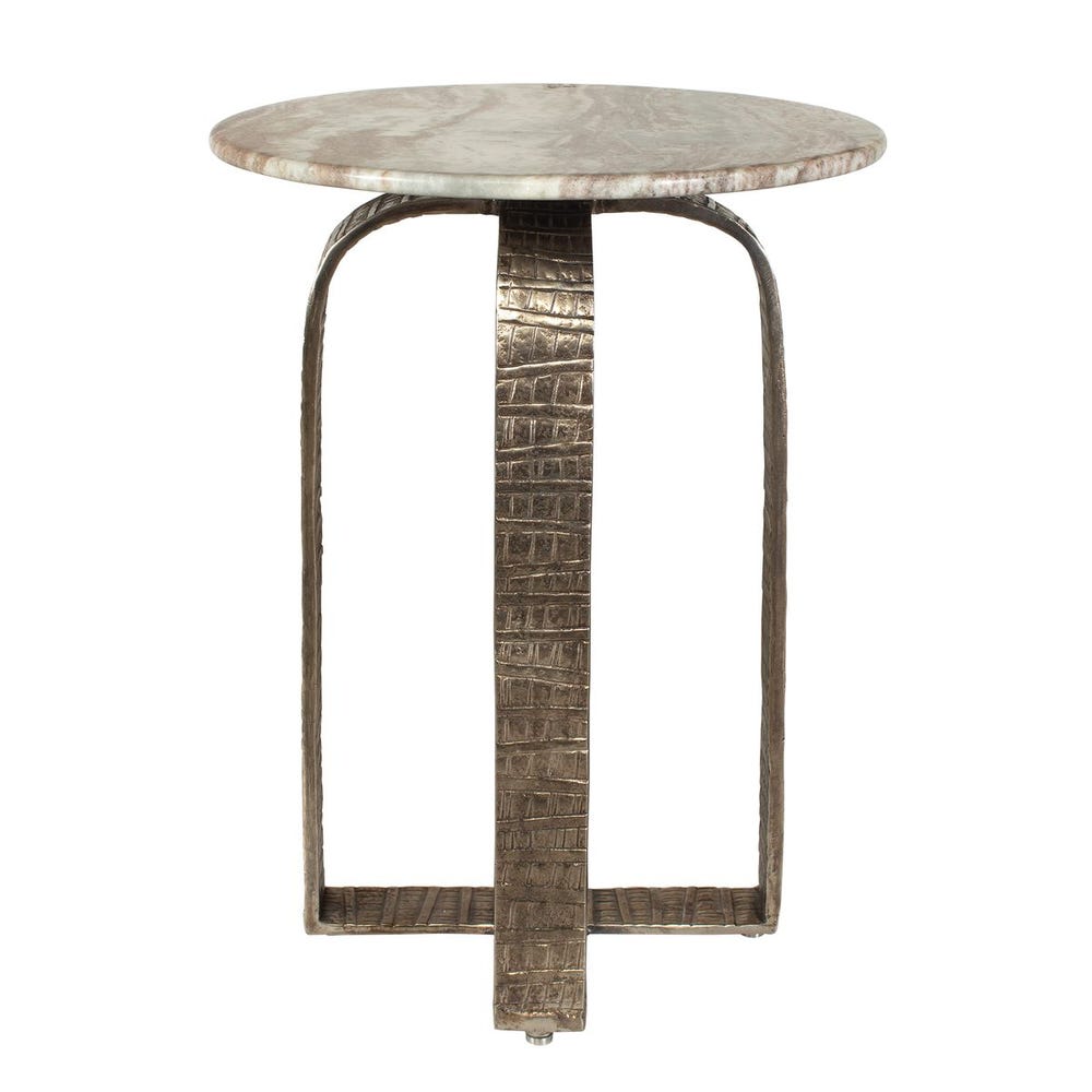 Round Marble Indoor/Outdoor Side Table by Uttermost Warner