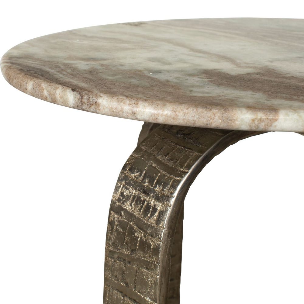 Round Marble Indoor/Outdoor Side Table by Uttermost Warner, alternate view 6