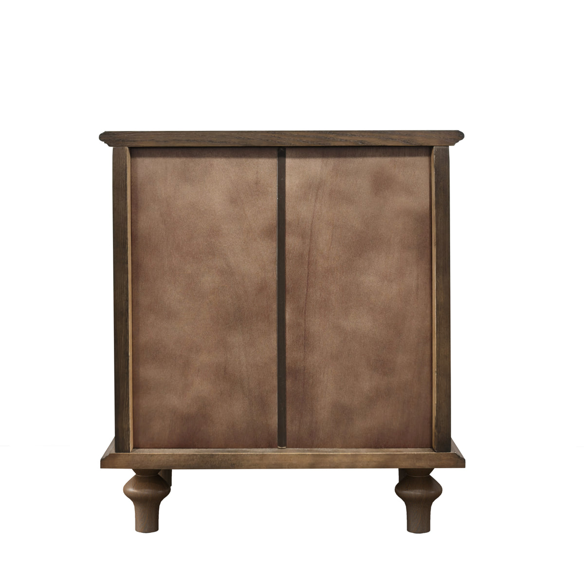 Modern European furniture - Walnut Brown Nightstand with 4 Drawers - www.oroa.com