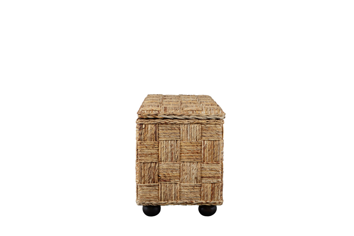 Natural Rattan Lift Top Storage Trunk – OROA, view 4