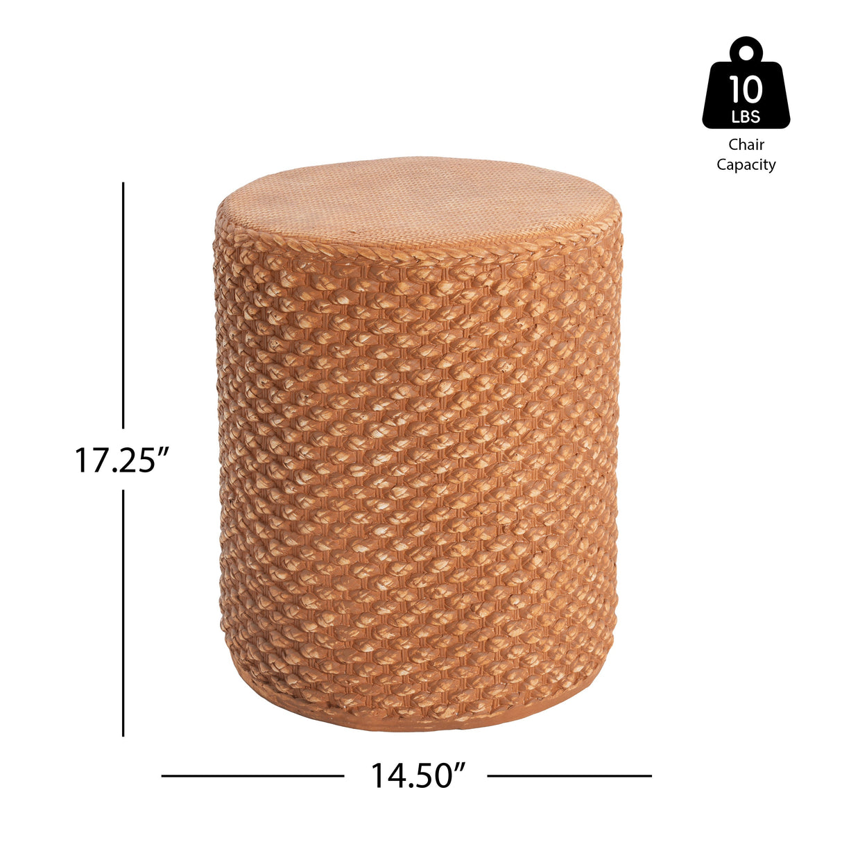 Evie Outdoor Patio - Side Table Brown
