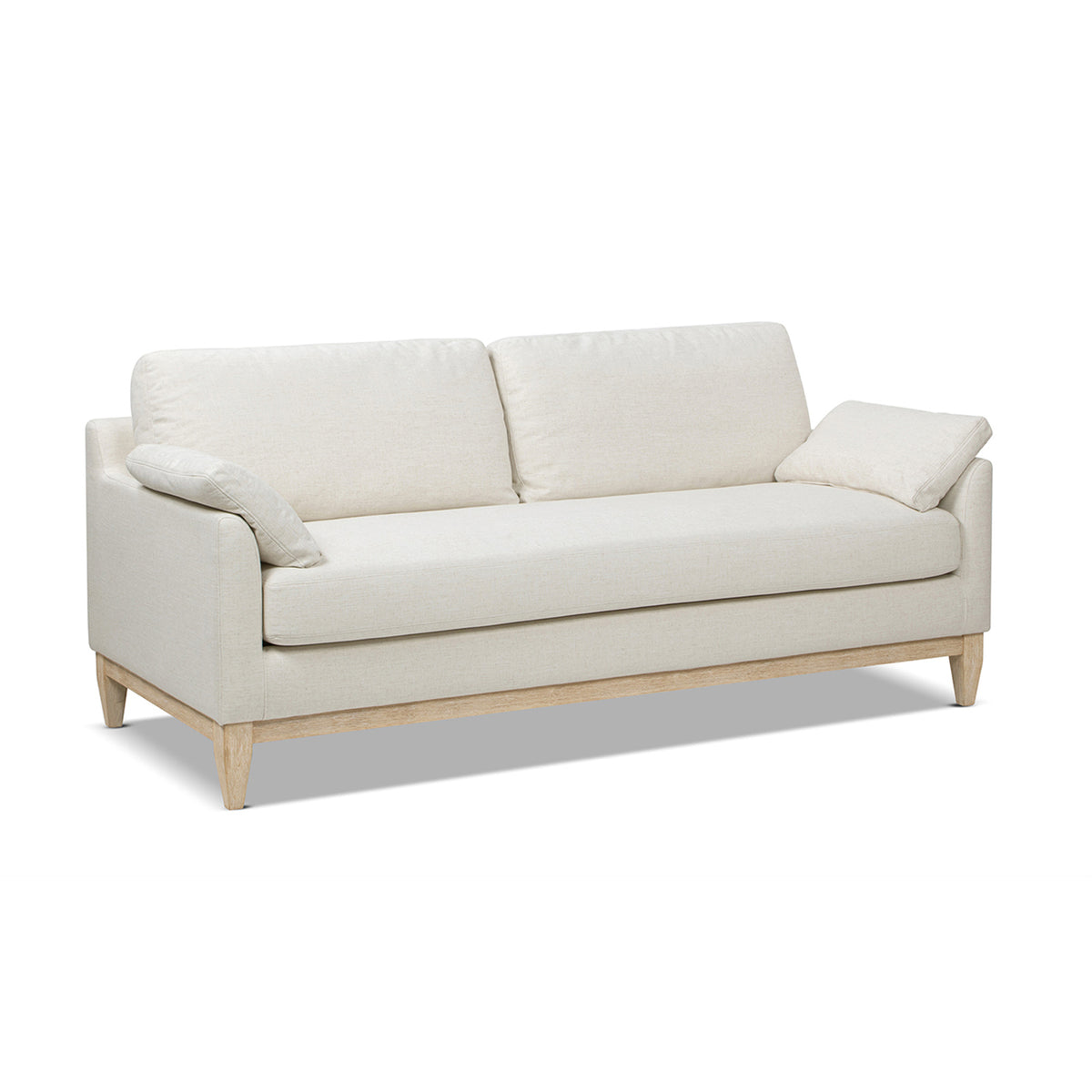 Pasadena Modern Farmhouse Sofa, Flax White Linen - OROA Modern Furniture