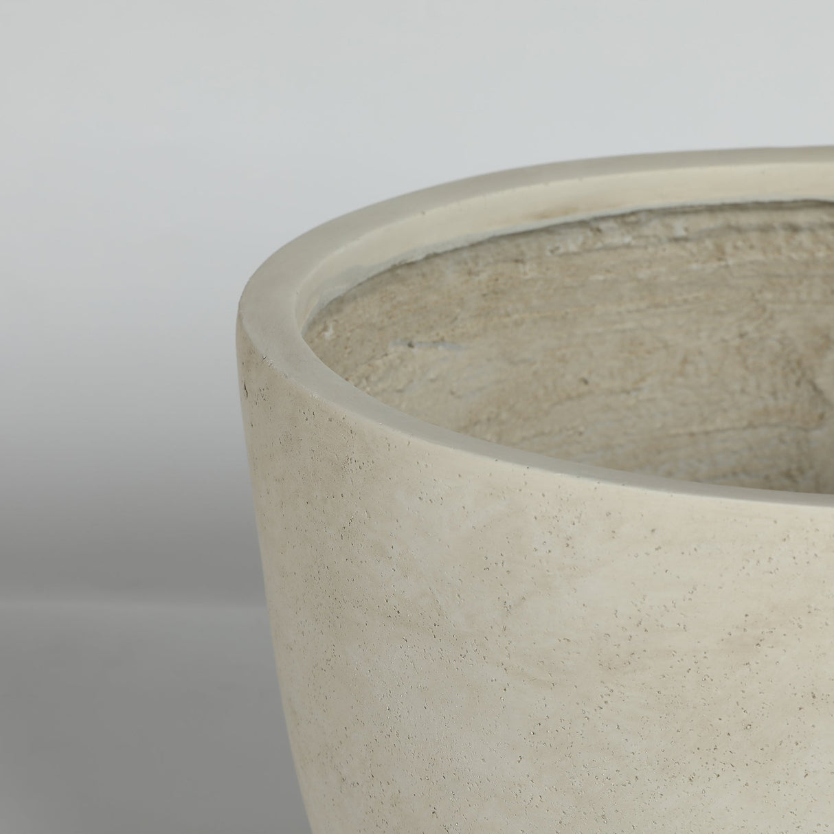 Round Concrete Planter (S/2), Large Outdoor Indoor/Outdoor