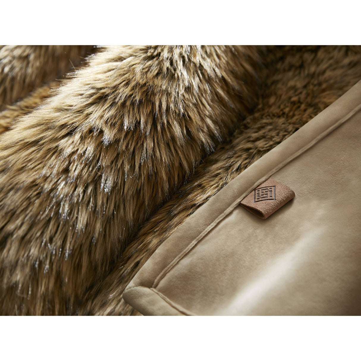Modern European furniture - Oversized Brown Faux Fur Throw Blanket - www.oroa.com