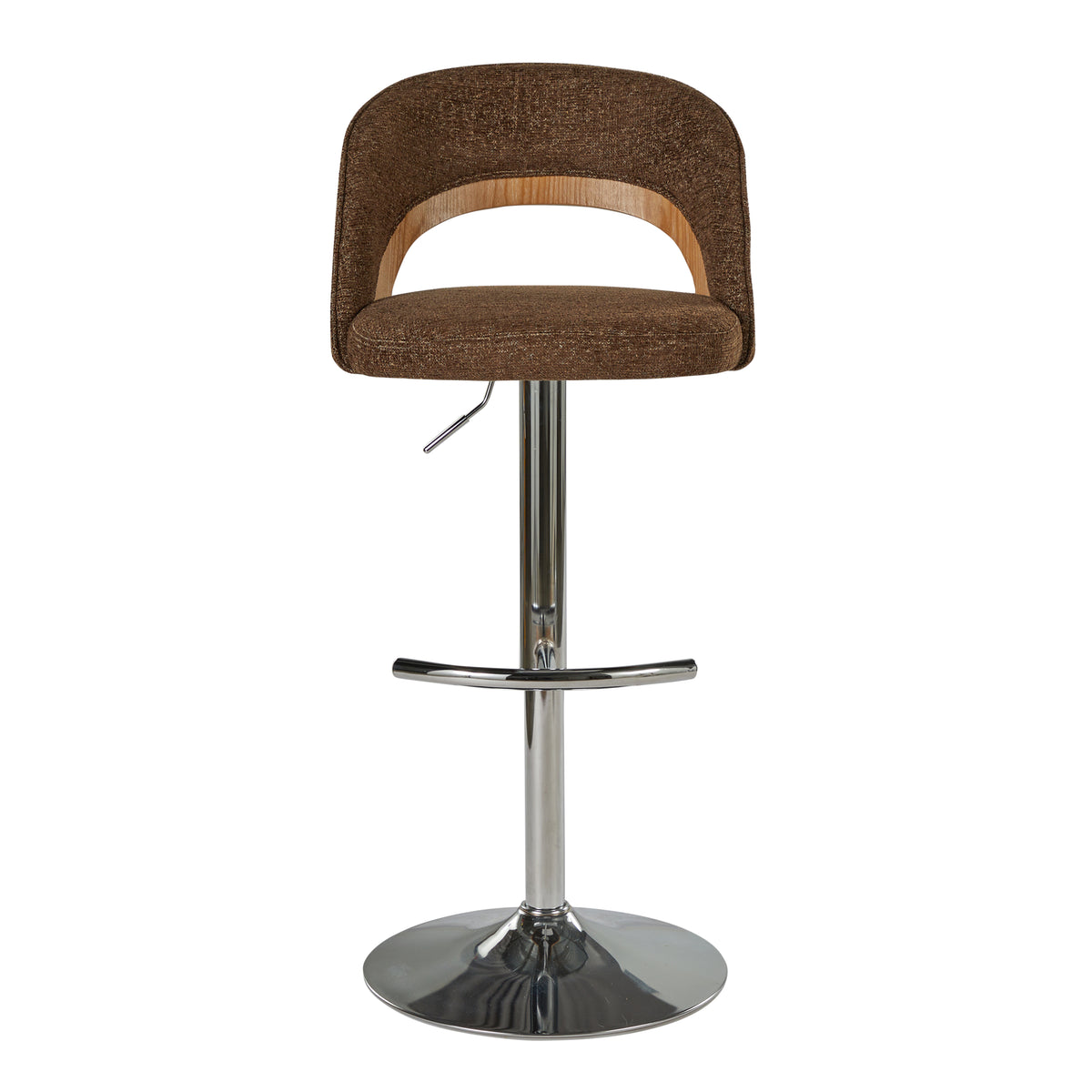 Dark Brown Whitewashed Adjustable Swivel Bar Stools Set of 2 – OROA, view 8