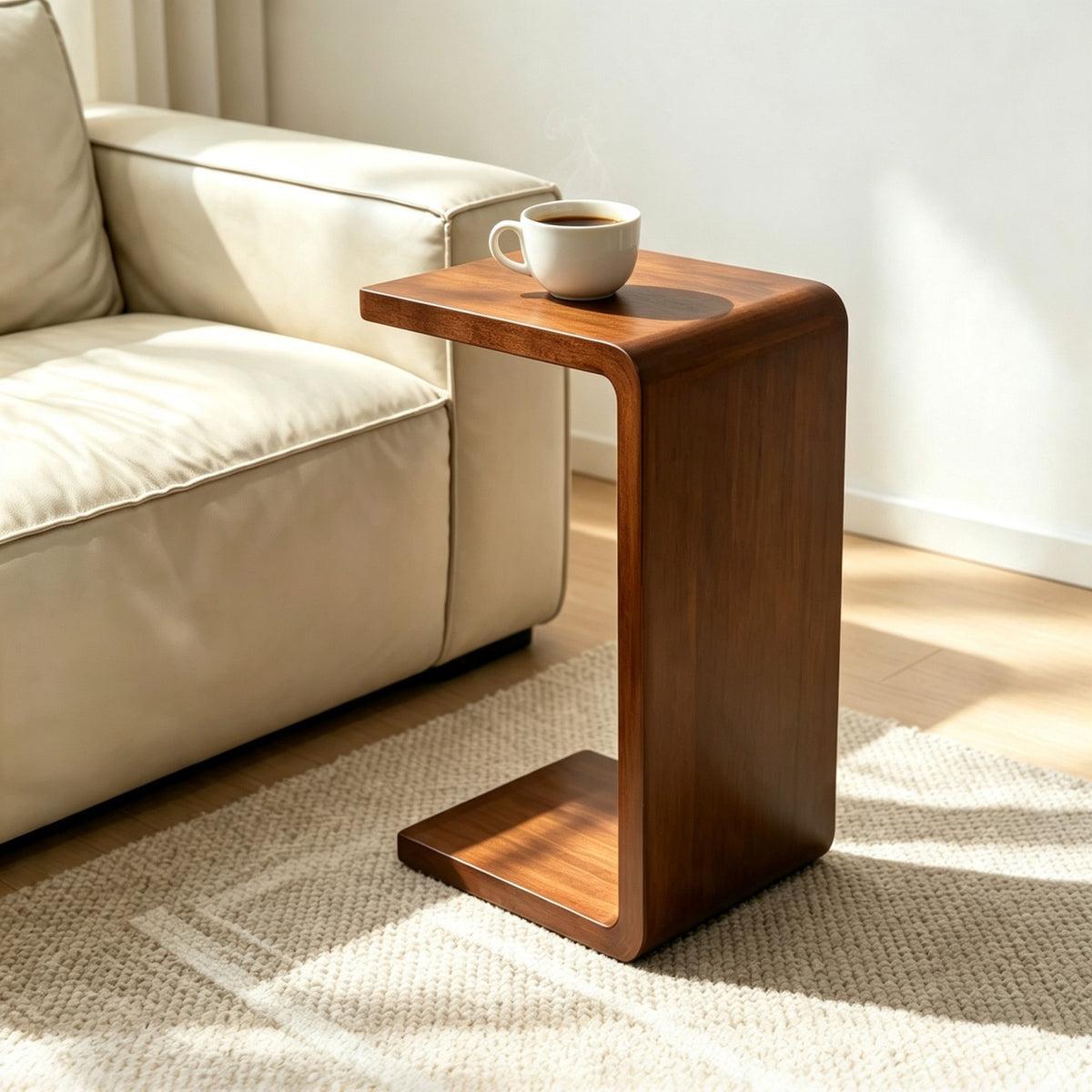 Walnut Finish Convertible Side Table | Catchy