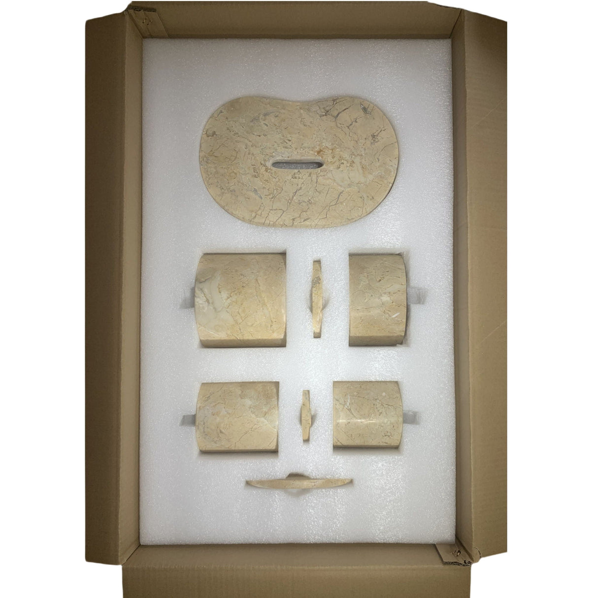 Elegant Marble Bathroom Accessories Set - OROA (S/6)