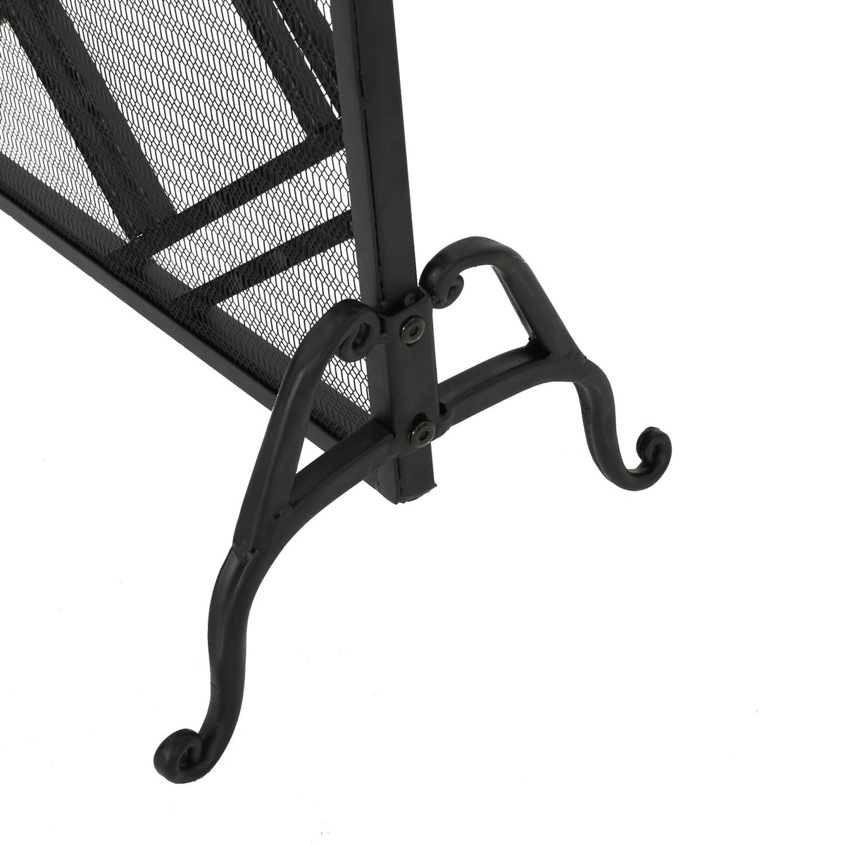 Modern European furniture - Elegant Black Iron Fireplace Fire Screen Barrier- www.oroa.com