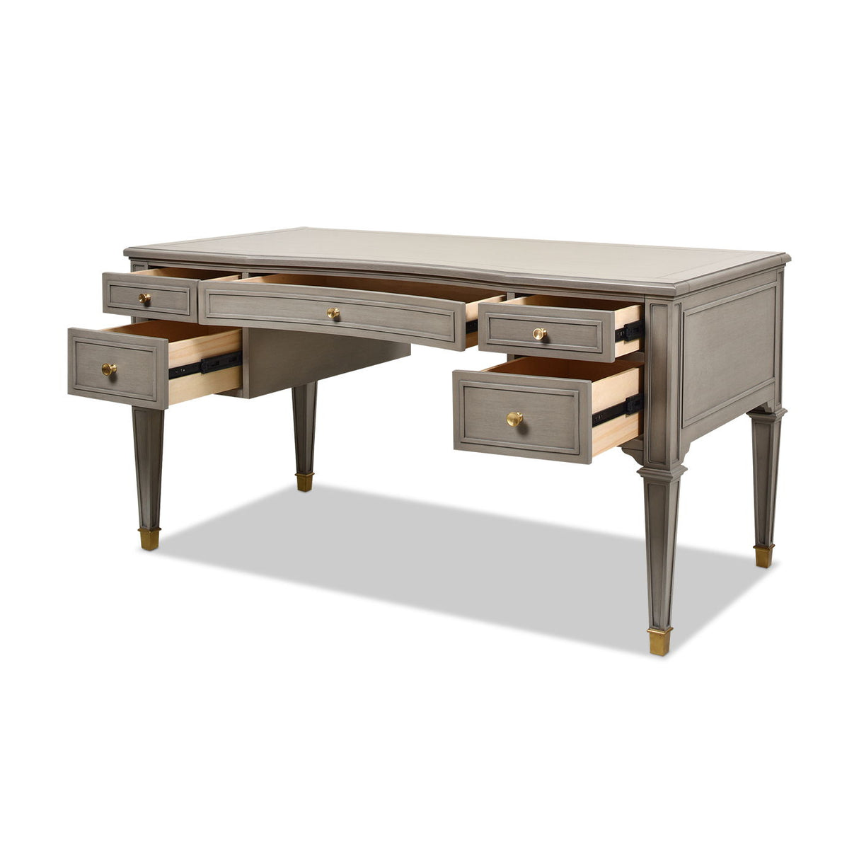 5 Drawer Executive Desk - Dove Gray